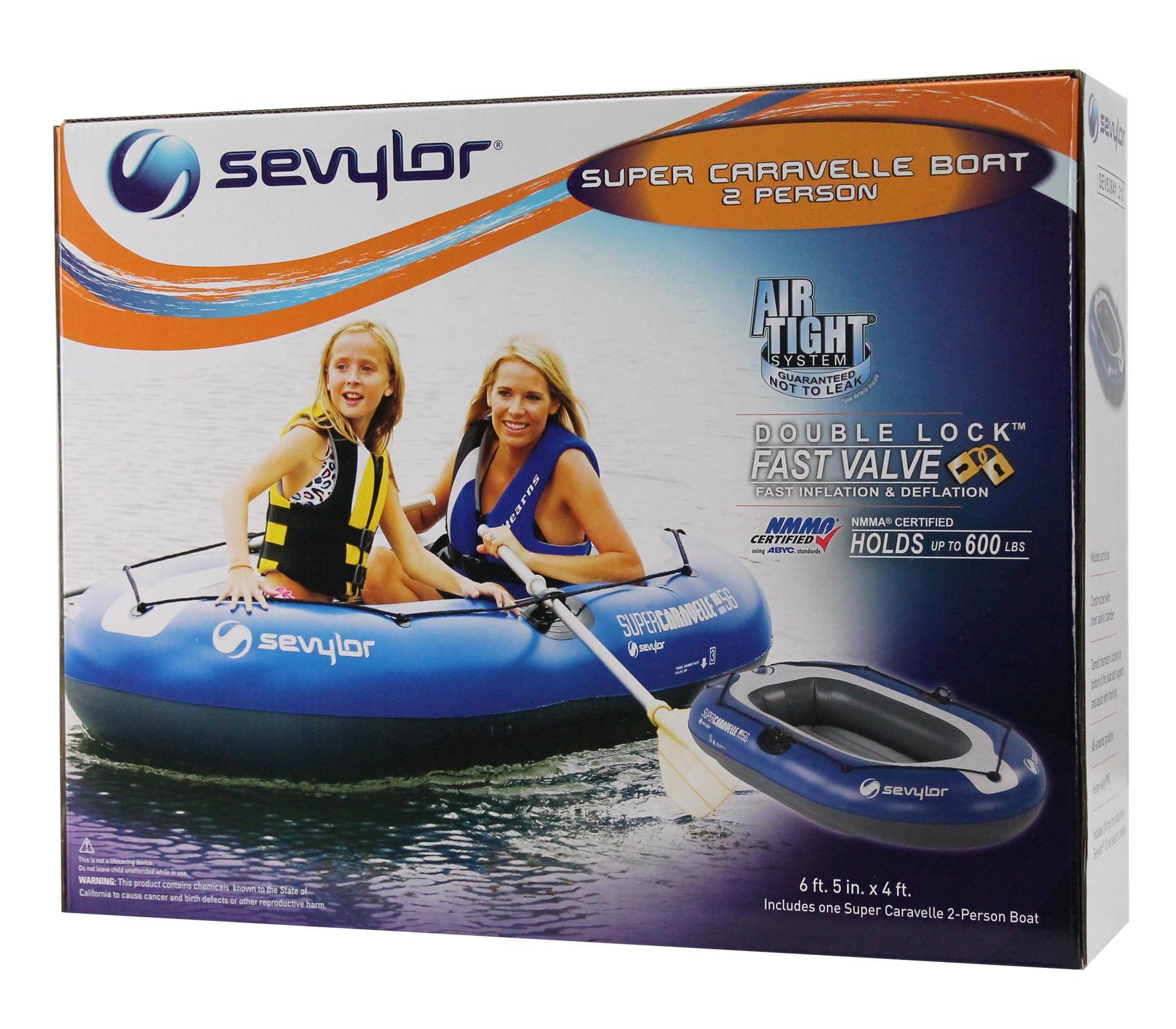 SEVYLOR Super Caravelle Inflatable 2 Person Boat/Raft | 600 lb - Missing Box