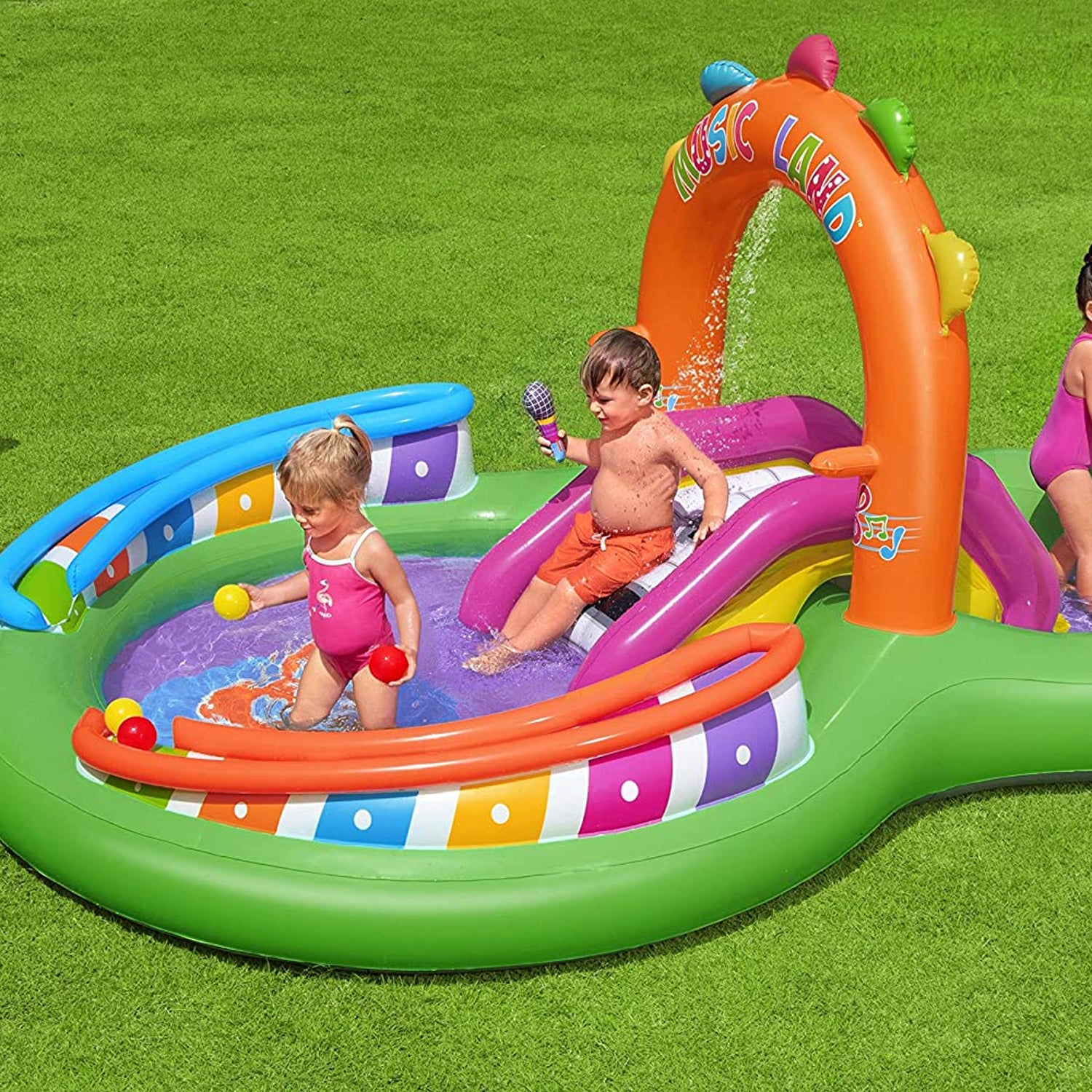 Bestway H2O GO Sing N Splash Inflatable PVC Backyard Pool Game Center (Open Box) - VMInnovations