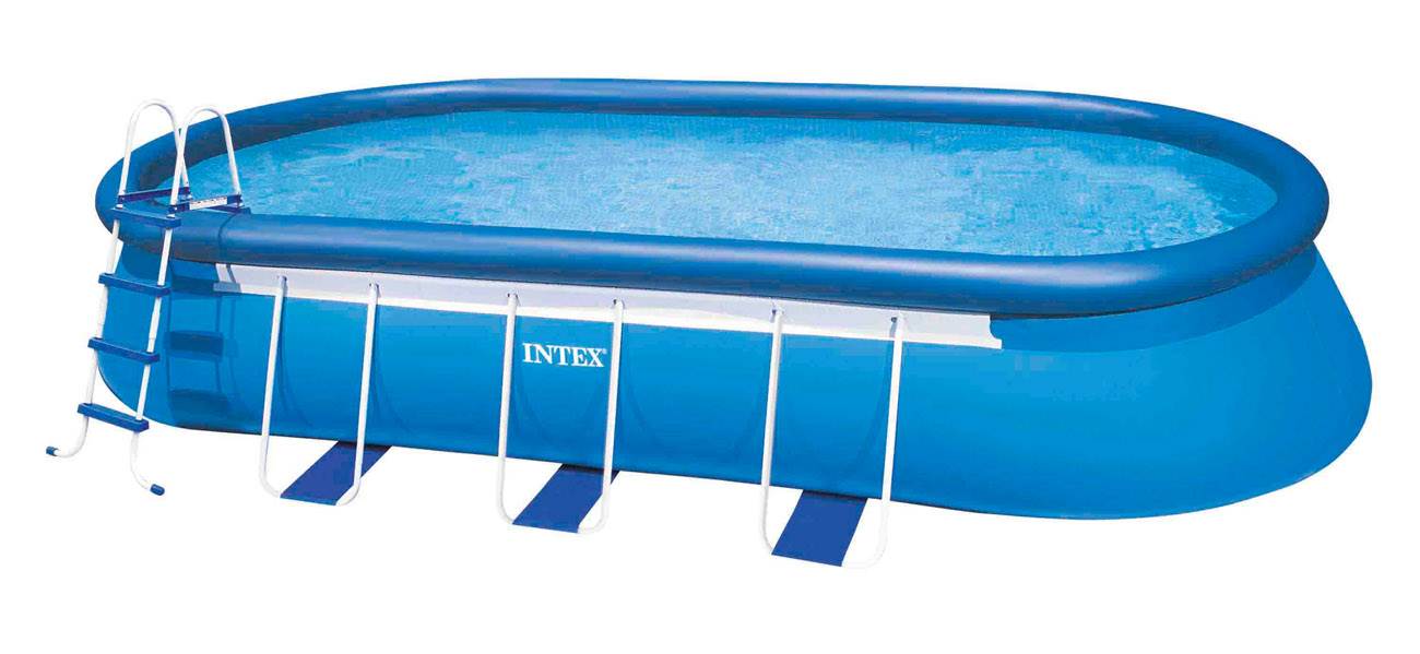 Intex 20ft x 48in Oval Frame Pool Set w/ 1500 GPH Filter Pump & V-TRAP Vac
