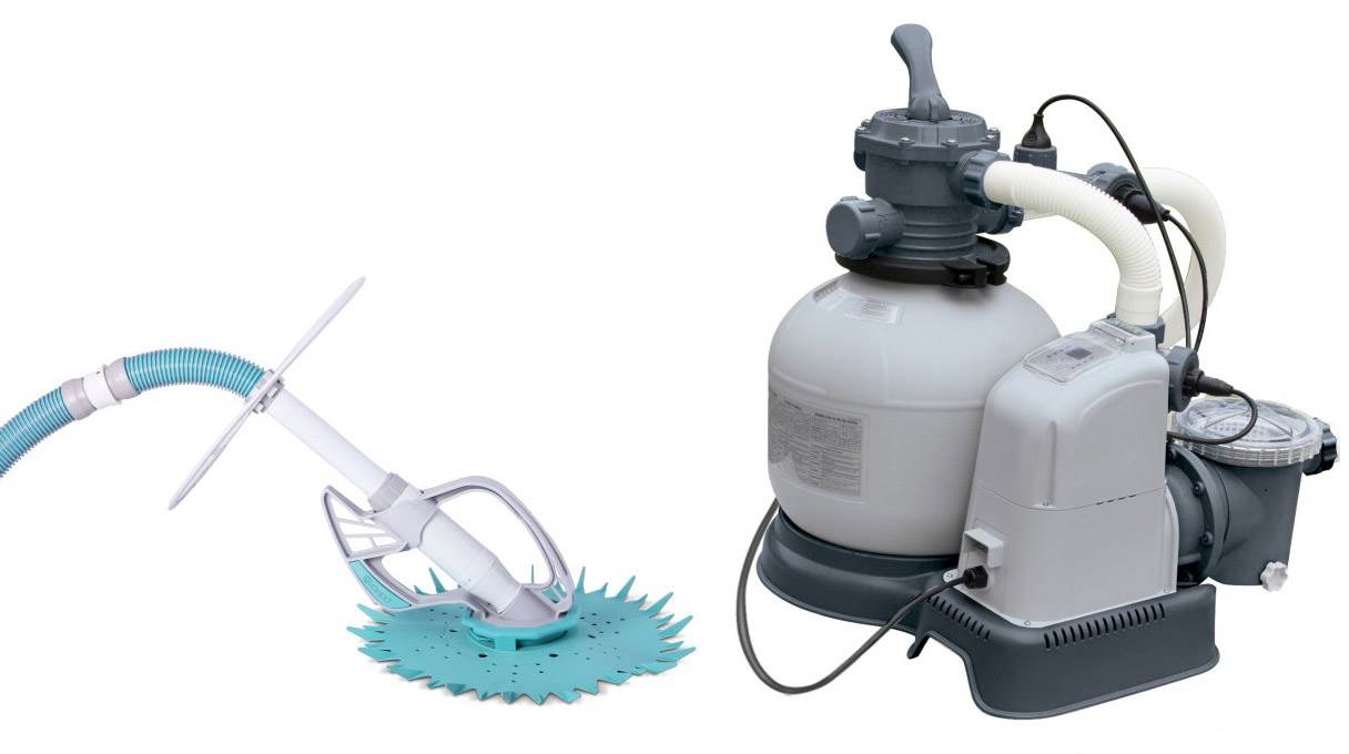 Intex 2650 GPH Saltwater System & Sand Filter Pump Set with Kokido Butterfly Vac