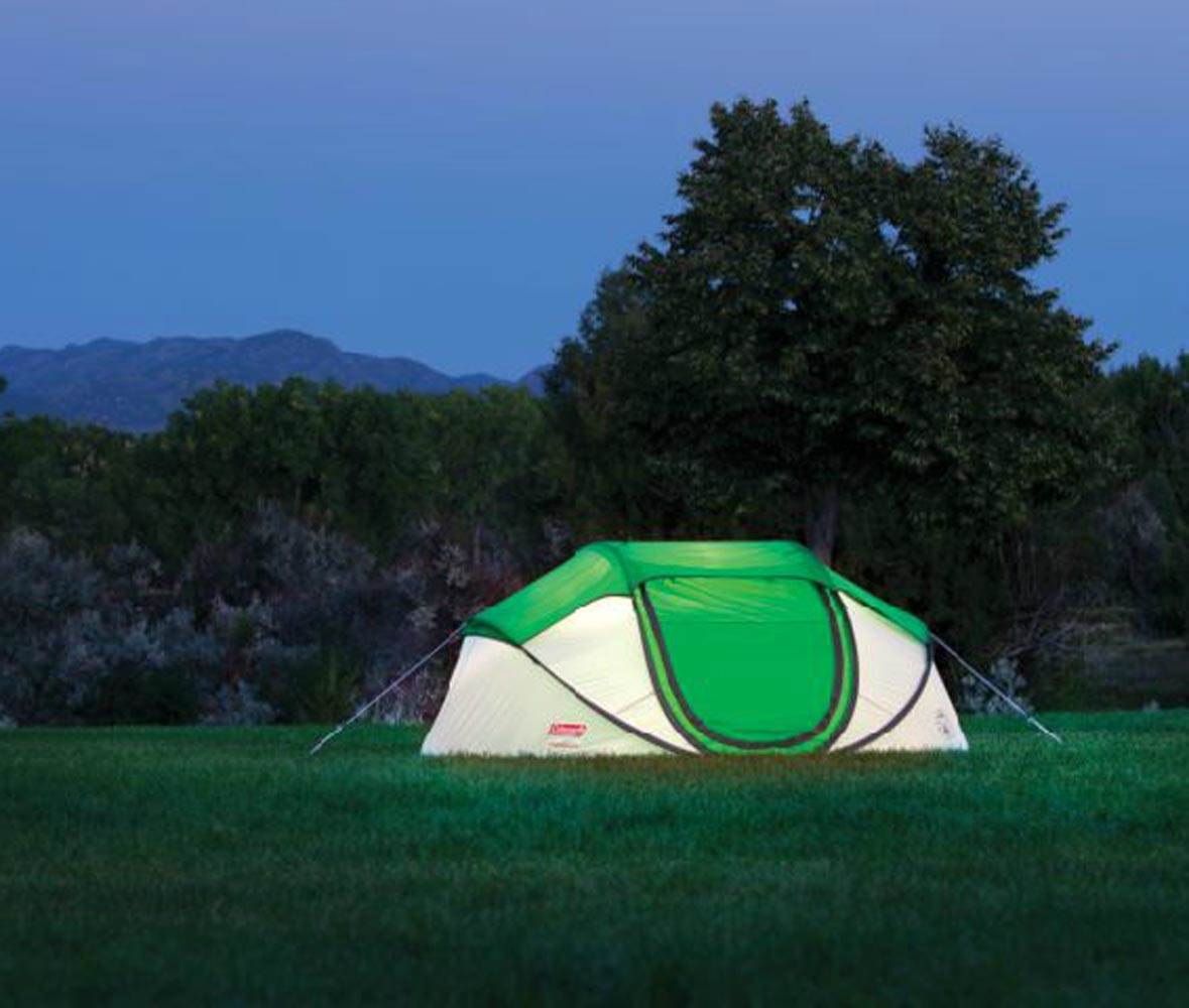 COLEMAN 4 Person Pre-Assembled Instant Pop Up Camping Tent (Open Box)