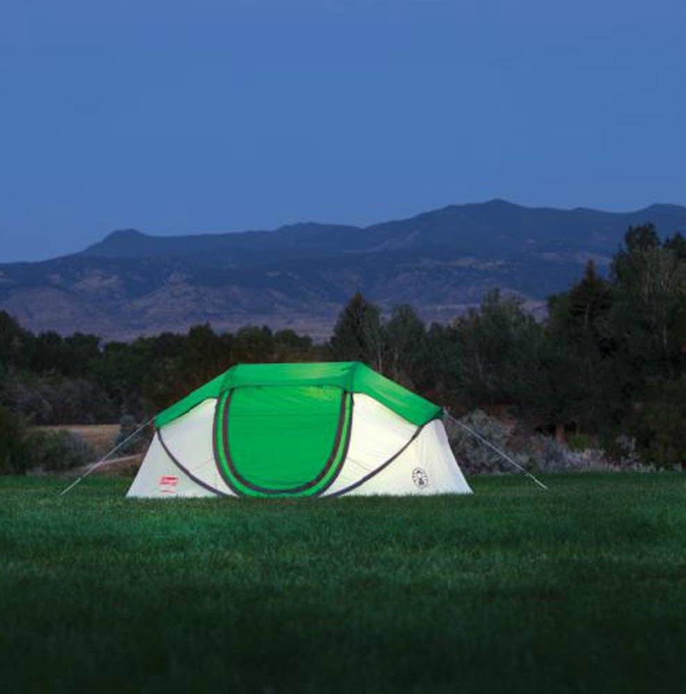 COLEMAN 4 Person Pre-Assembled Instant Pop Up Camping Tent (Open Box)