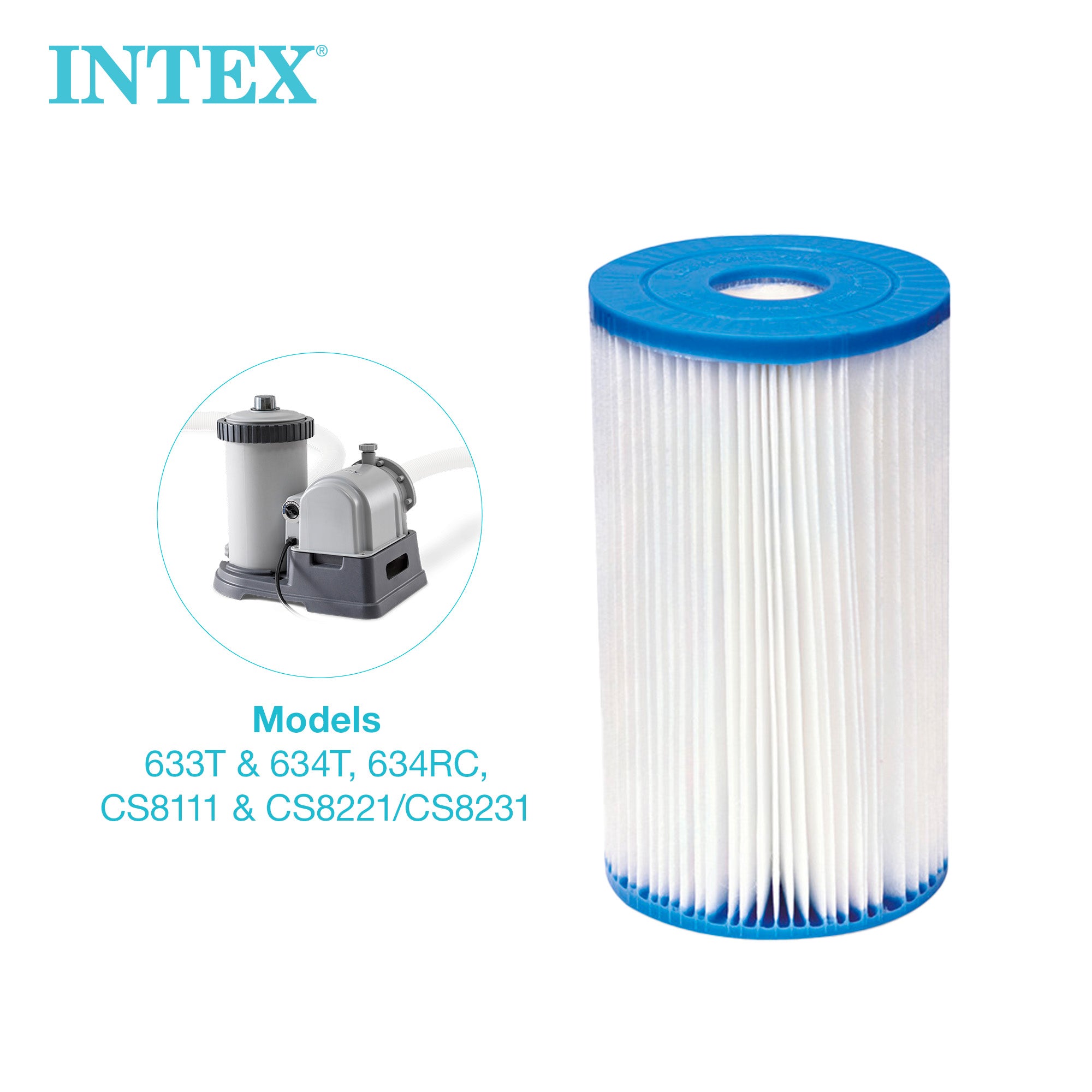 Intex Swimming Pool Easy Set Type B Replacement Filter Pump Cartridge (3 Pack) - VMInnovations