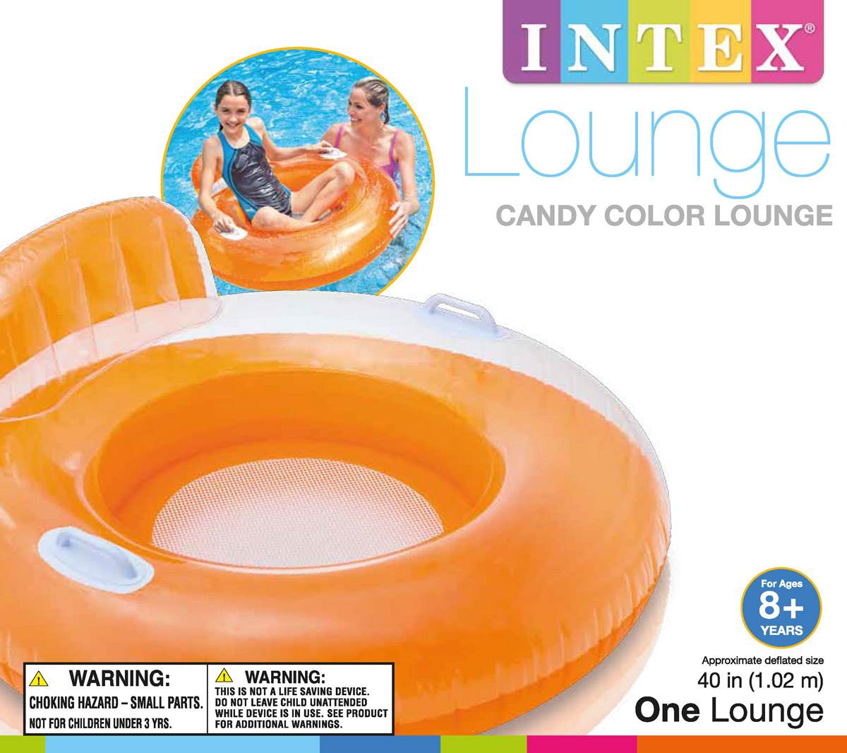 Intex Inflatable Candy Color Floating Pool Tube Raft Lounges (3-pack) | 56512EP
