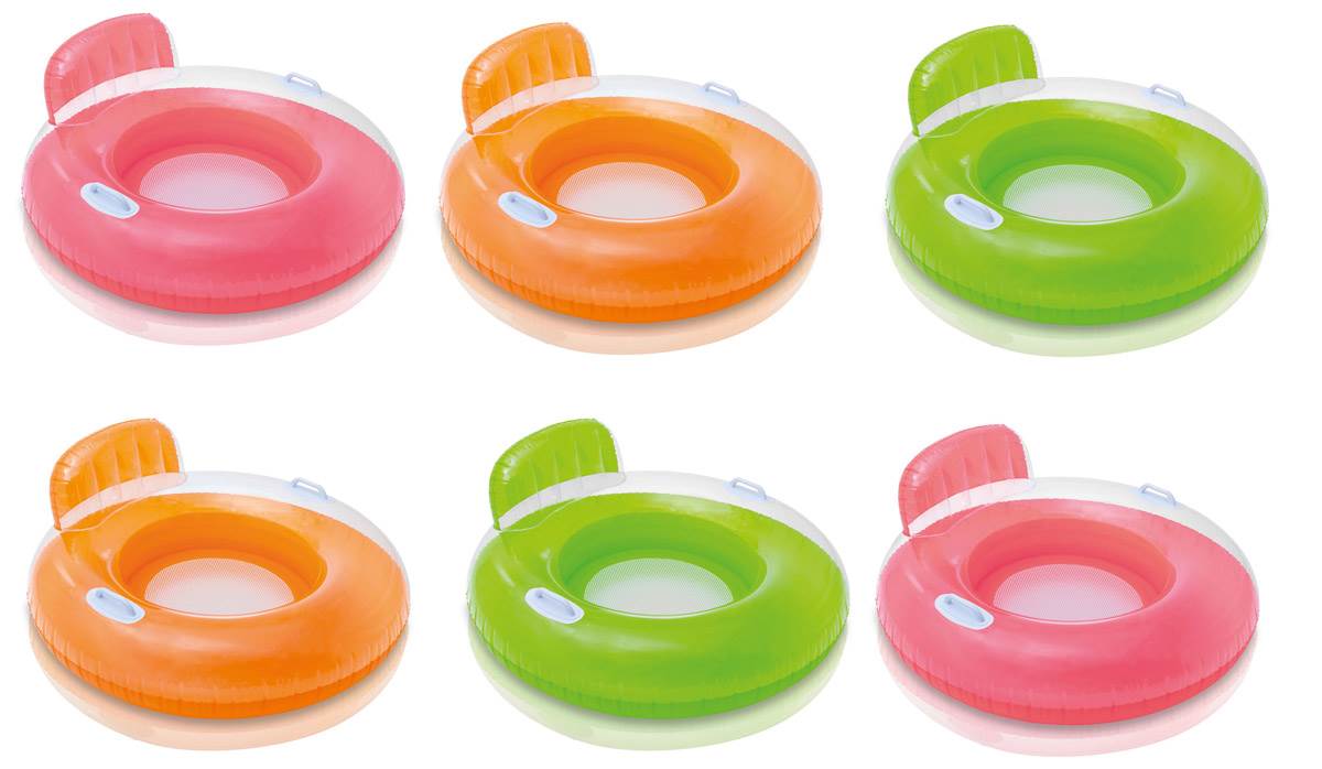 Intex Inflatable Candy Color Floating Pool Tube Raft Lounges (6-pack) | 56512EP