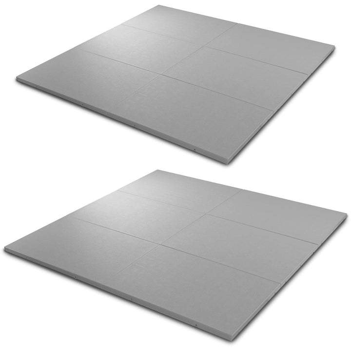 Confer Plastics Handi Spa Pad 32" x 48" Connectable Hot Tub Mat, Gray (6 Pack) - VMInnovations