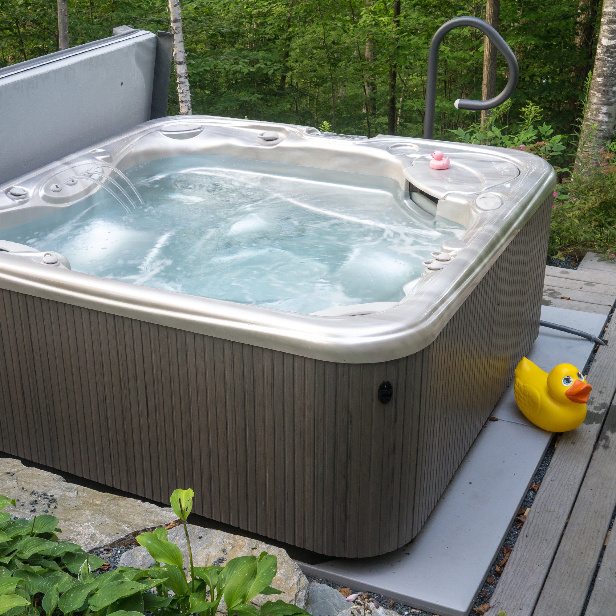 Confer Plastics Handi Spa Pad 32" x 48" Connectable Hot Tub Mat, Gray (6 Pack) - VMInnovations