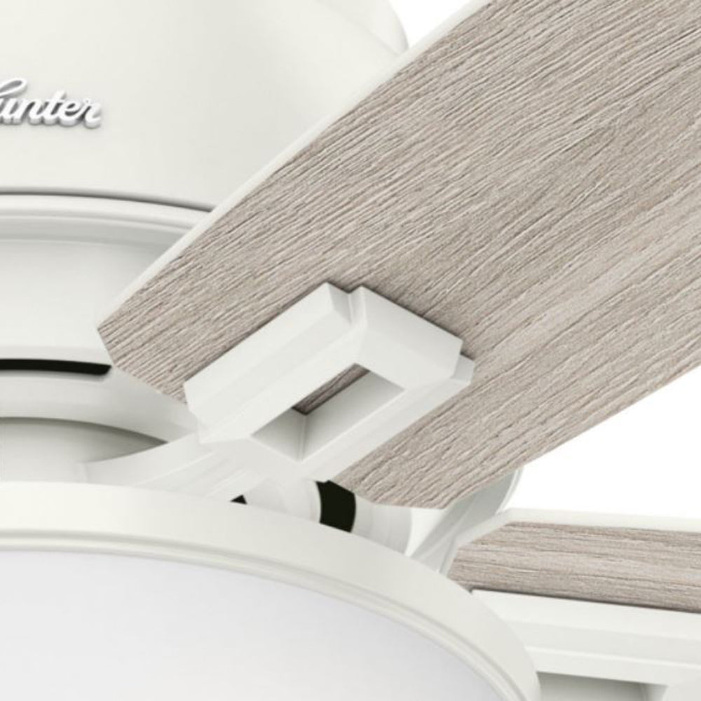 Hunter Fan Company 53343 Donegan Low Profile 52 Inch Ceiling Fan, Fresh White