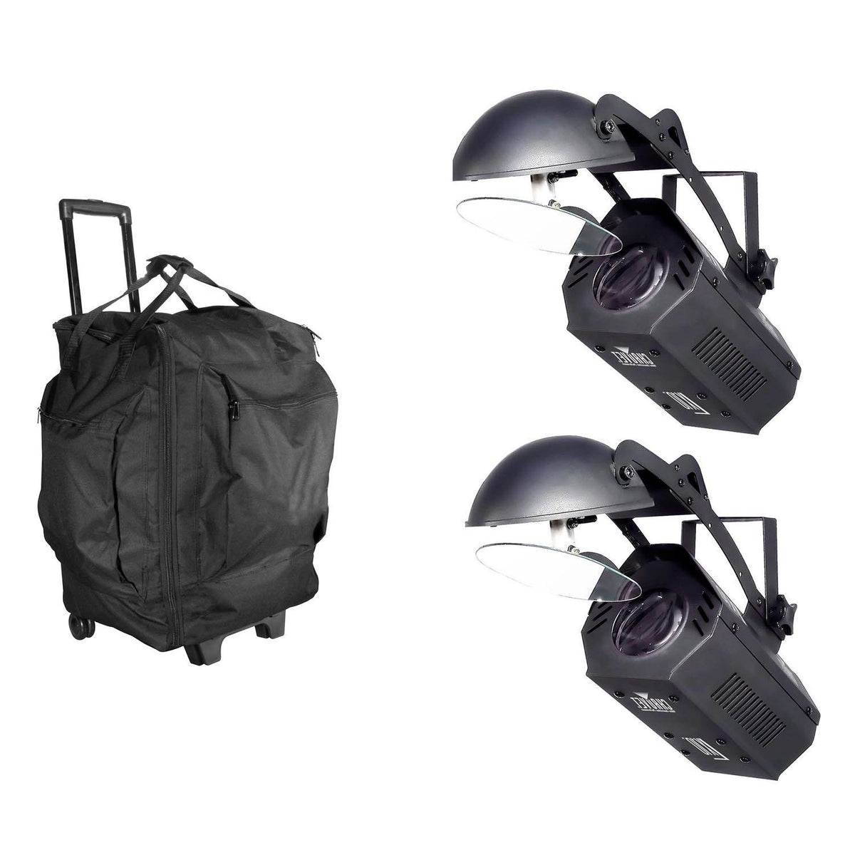 (2) Chauvet DJ LX-10X LED Moonflower Light Effect Mirror Scanners w/ Travel Bag