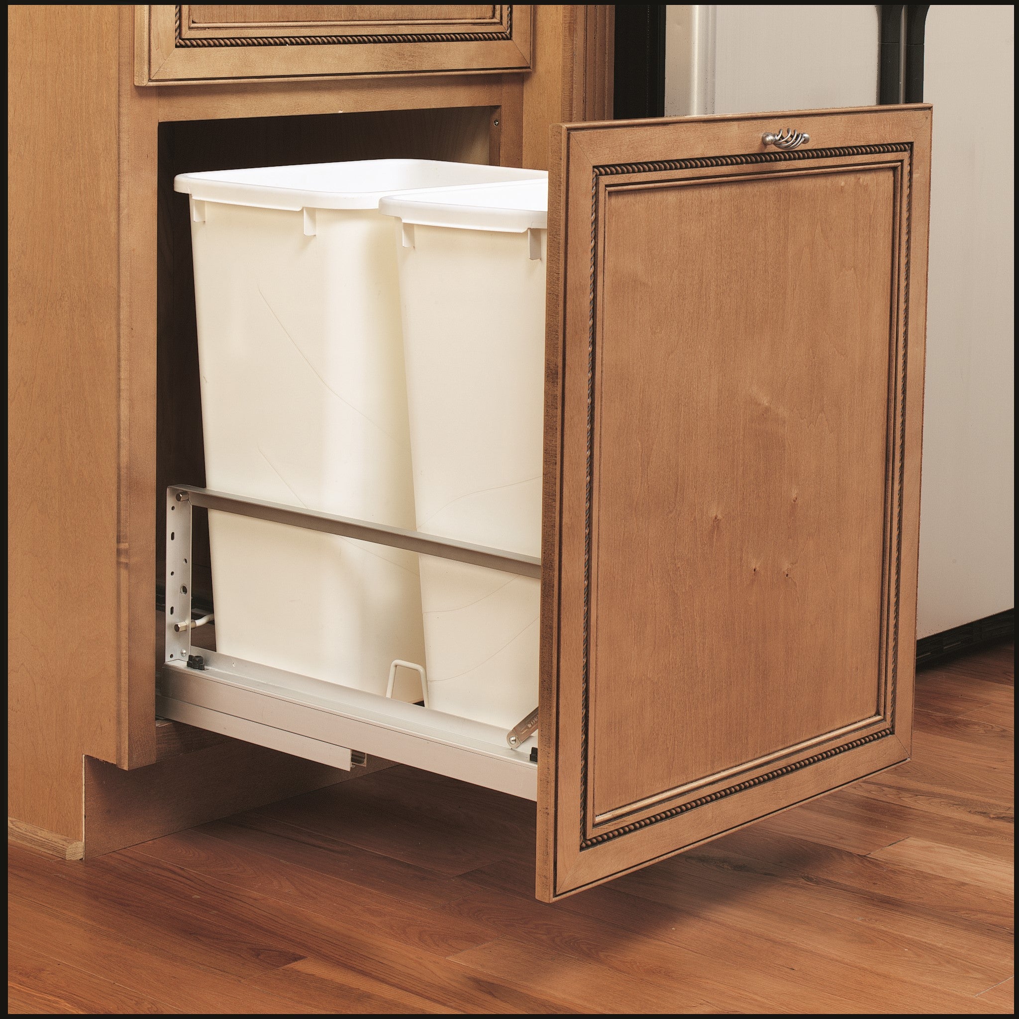 Rev-A-Shelf Double Pullout 50 qt. Kitchen Trash Can w/ Soft-Close, 5349-2150DM-2 - VMInnovations