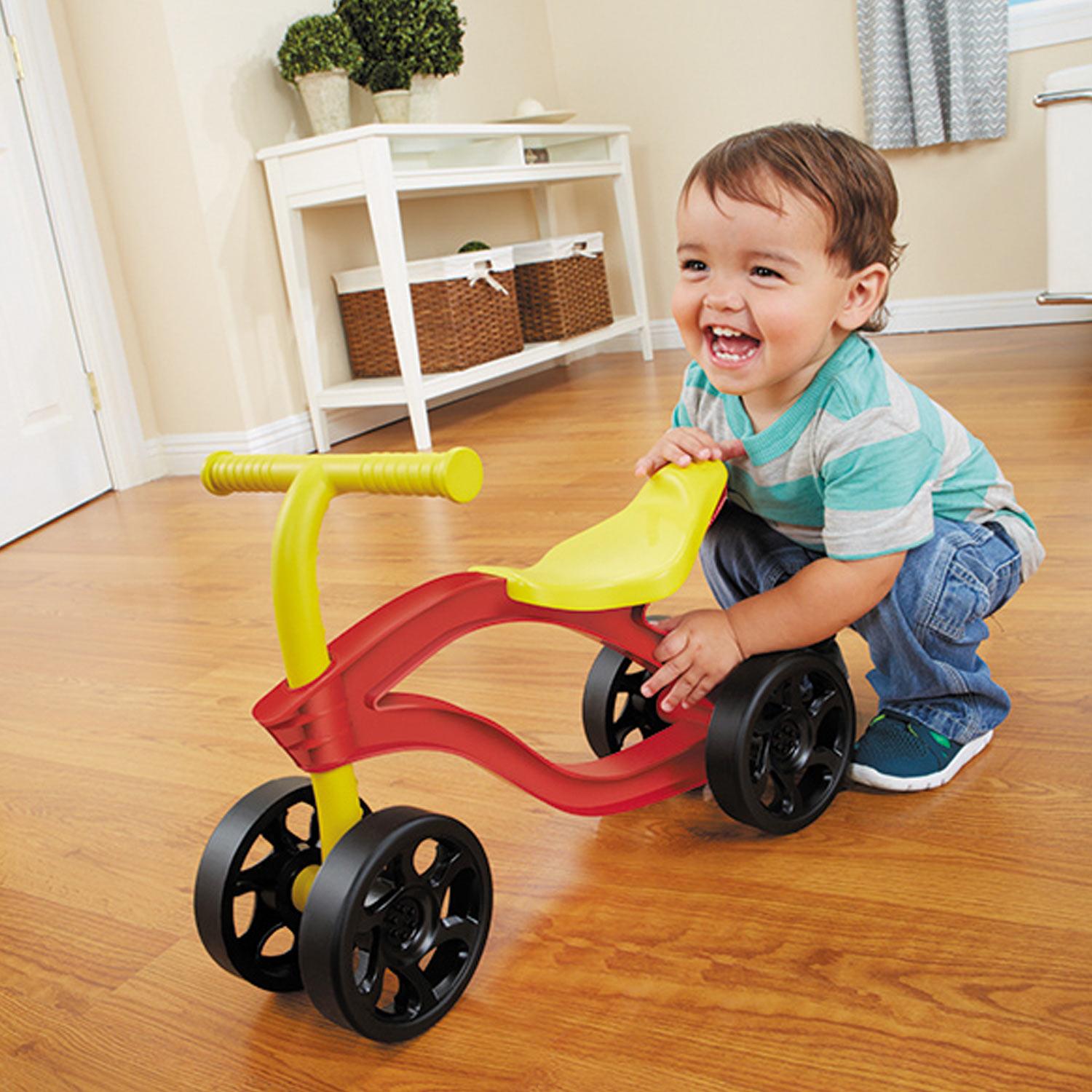 Little Tikes Scooteroo 4 Wheel Toddler Indoor Outdoor Ride On Toy Bike, Red
