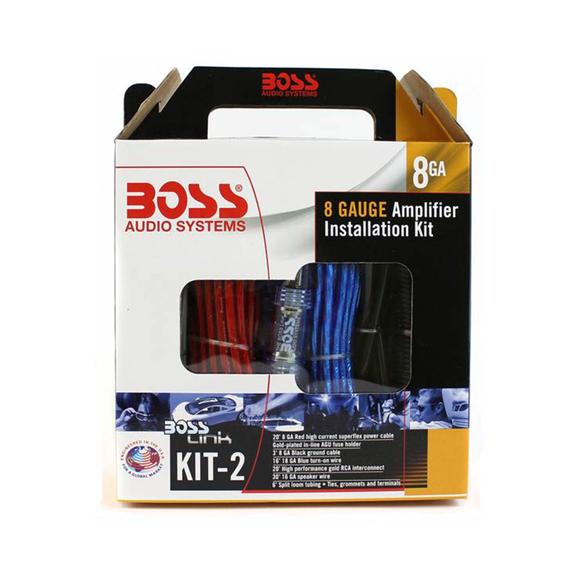 Boss B65N High Level to Low Level Converter + Soundstorm 8-Gauge Amp Wiring Kit