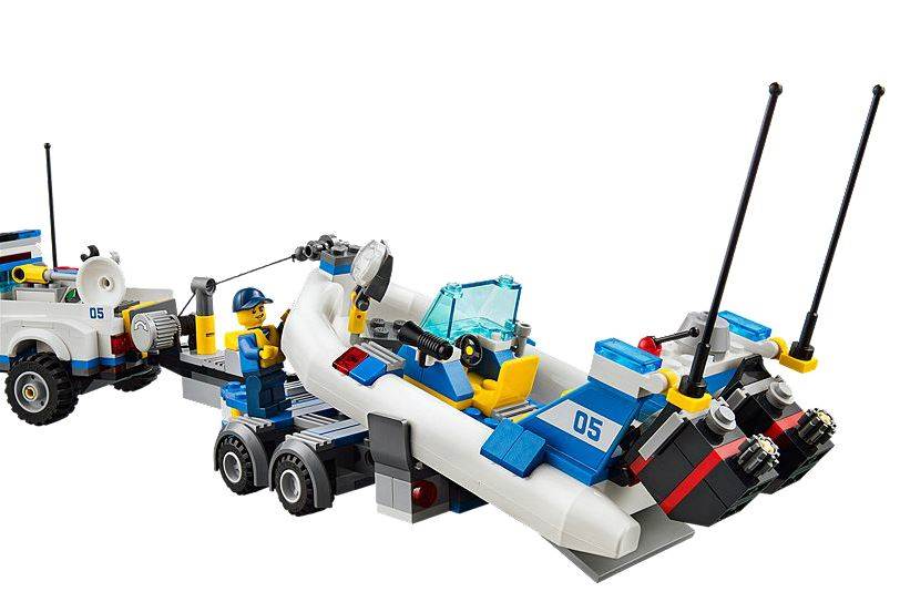LEGO® CITY® Police Patrol w/ Two Floating Dinghys, Truck and Trailer | 60045