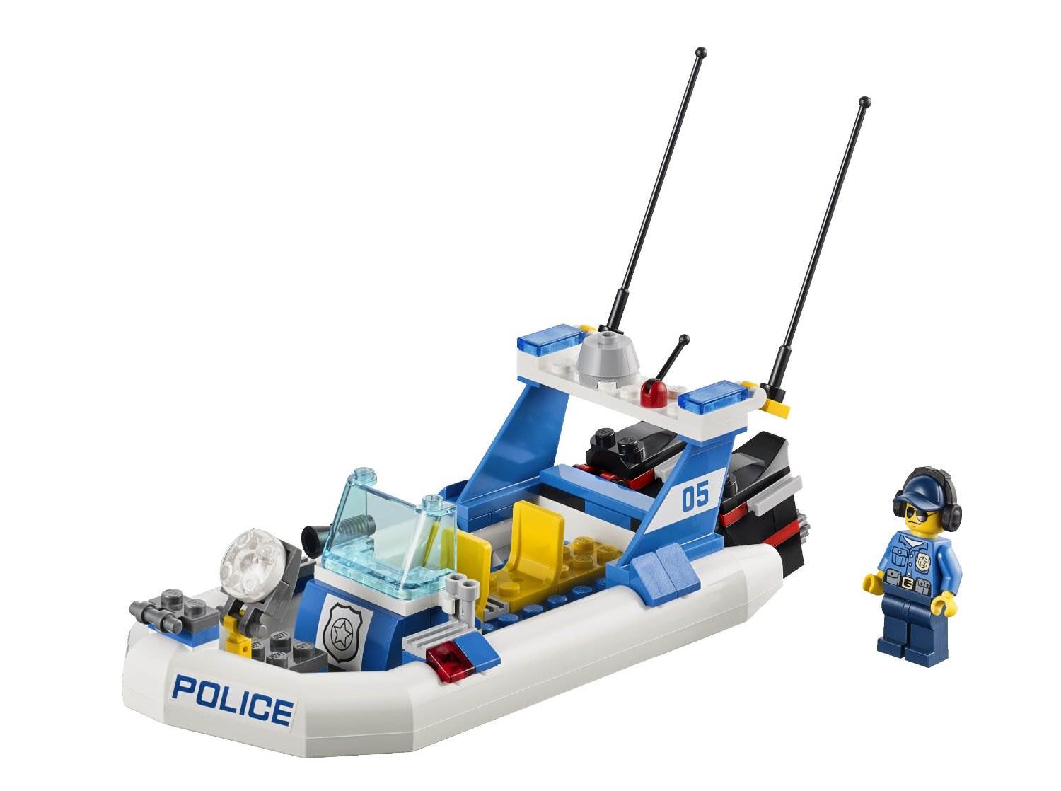 LEGO® CITY® Police Patrol w/ Two Floating Dinghys, Truck and Trailer | 60045