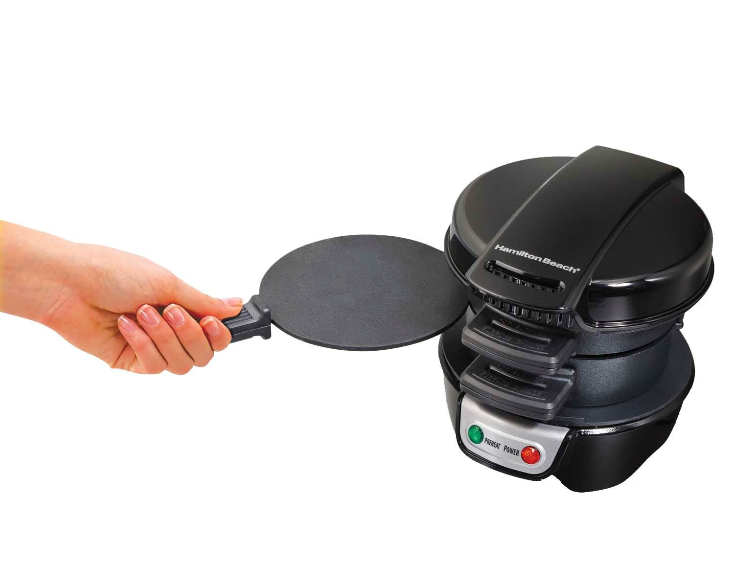 Hamilton Beach Breakfast Sandwich Maker Kitchen Counter Top Press (Open Box)