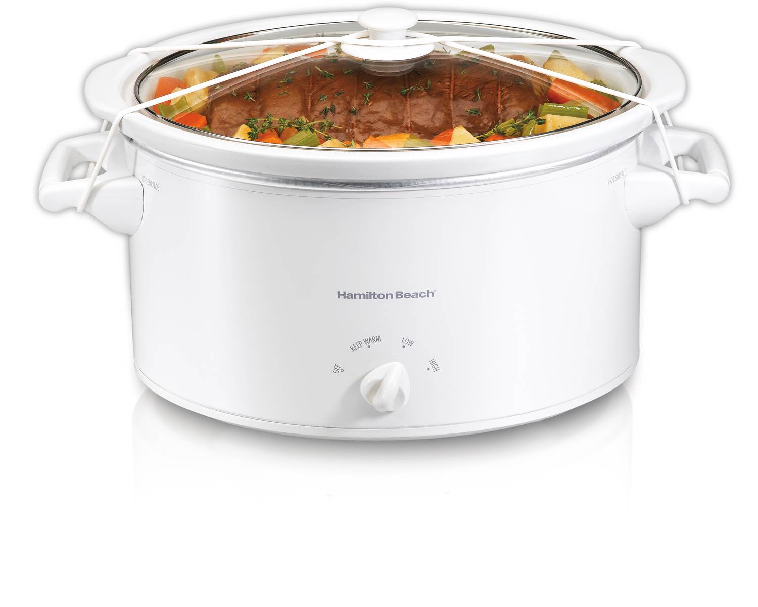 New Hamilton Beach 33181 8-Quart Oval CounterTop Slow Cooker Crock Pot w/Recipes