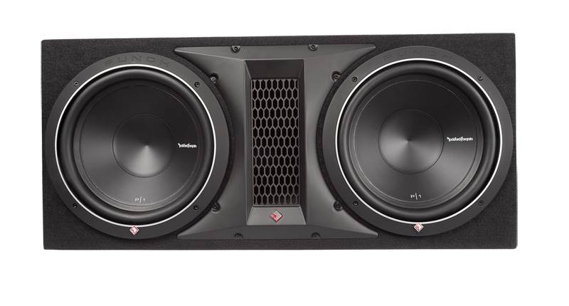 Rockford Fosgate P1-2X12 12" 1000W Dual Subwoofer + Box + 3000W Amp + Amp Kit