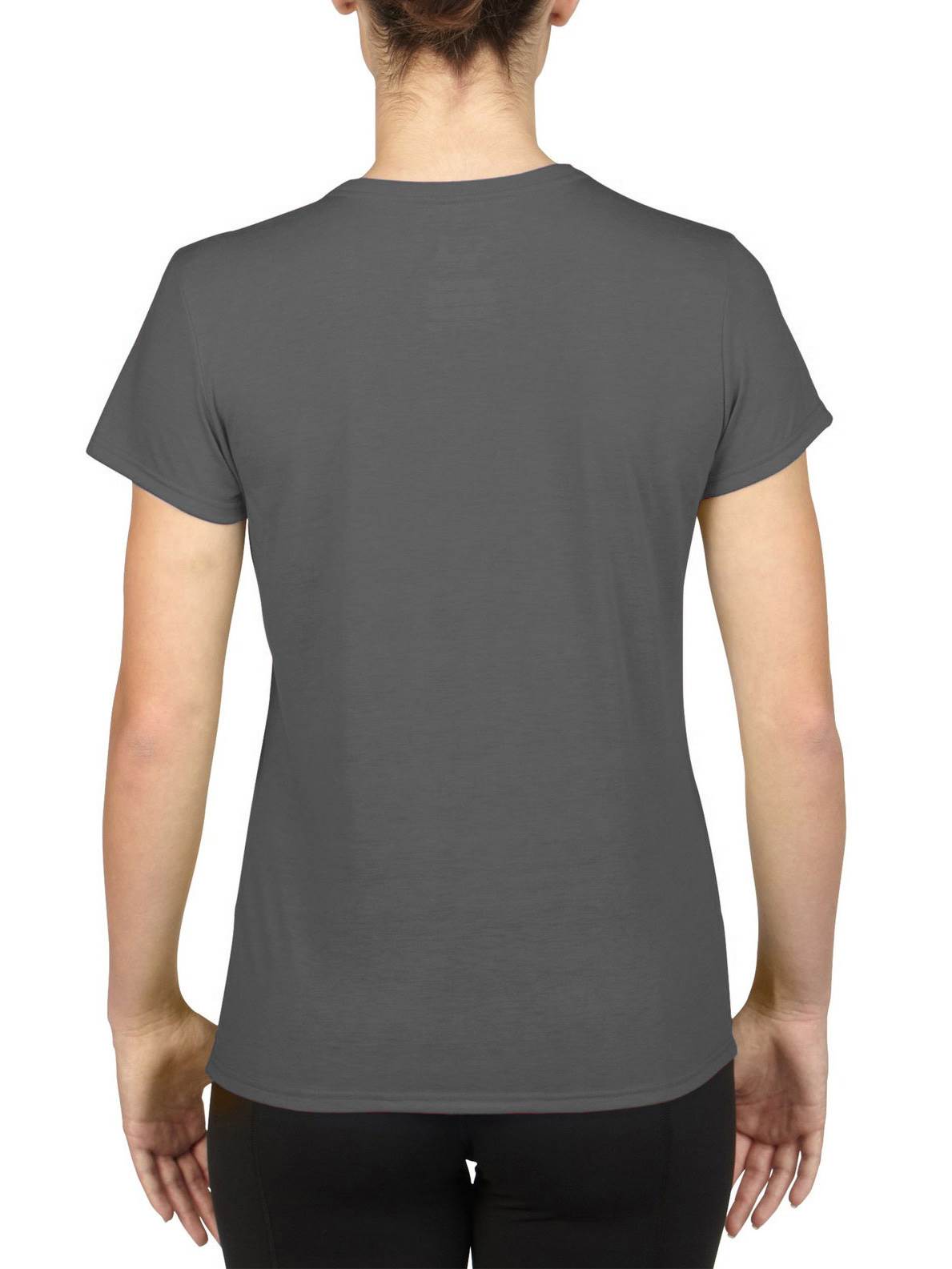 Gildan Missy Fit Womens Large Adult Short Sleeve T-Shirt, Charcoal (12 Pack) - VMInnovations