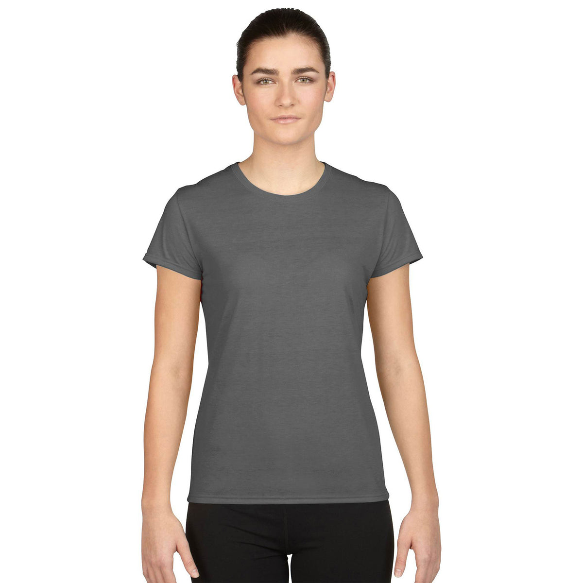 Gildan Missy Fit Womens X-Small Adult Short Sleeve T-Shirt, Charcoal (4 Pack)
