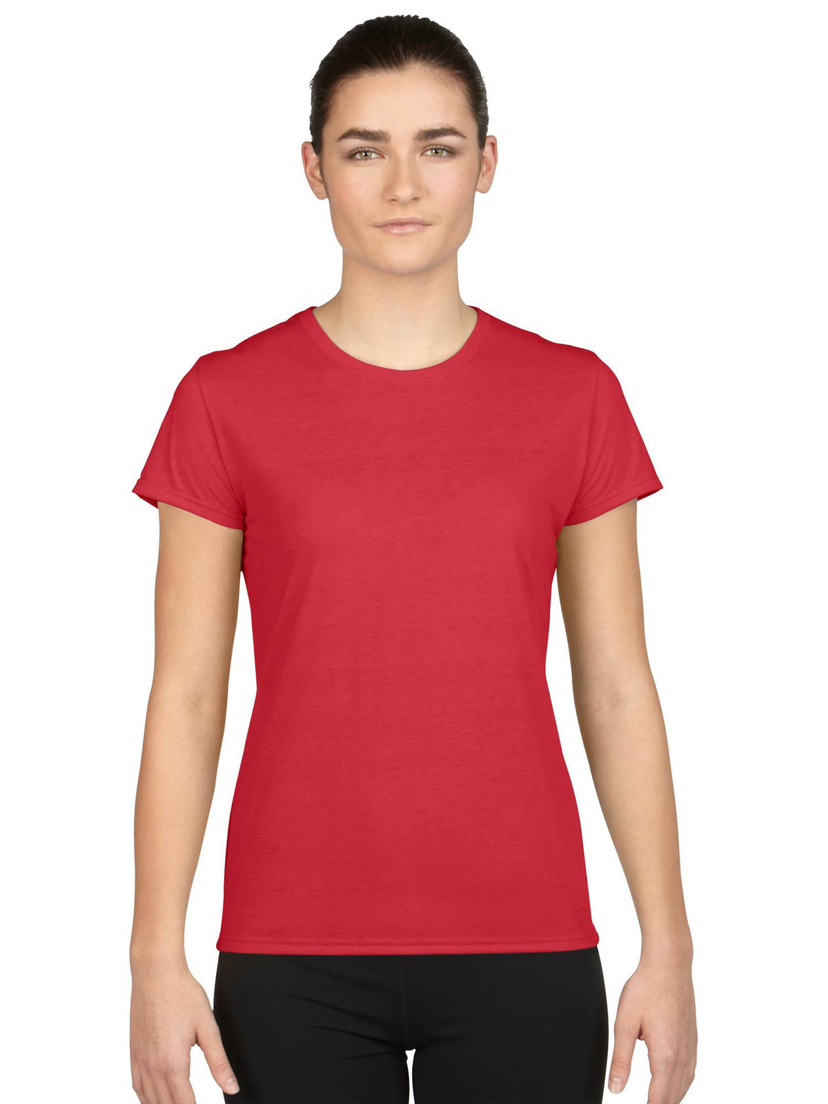 Gildan Missy Fit Womens XS Adult Performance Short Sleeve T-Shirt, Red (6 Pack)