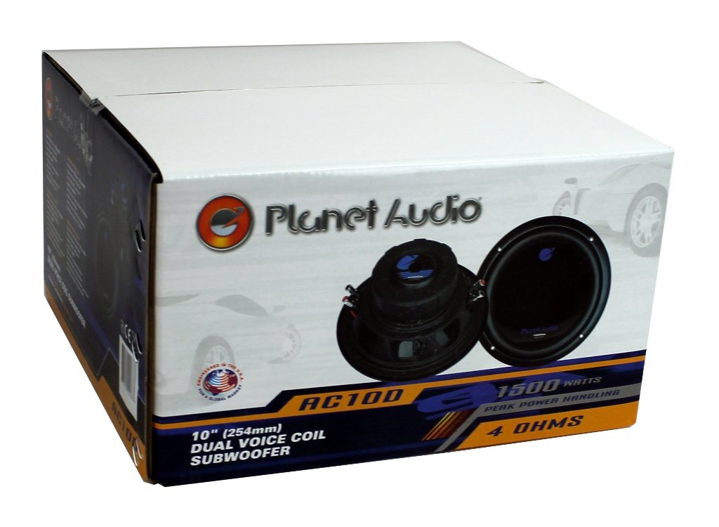 Planet Audio 10 Inch Subwoofer (2 Pack) & AC15001M Car Audio Amplifier w/ Remote - VMInnovations