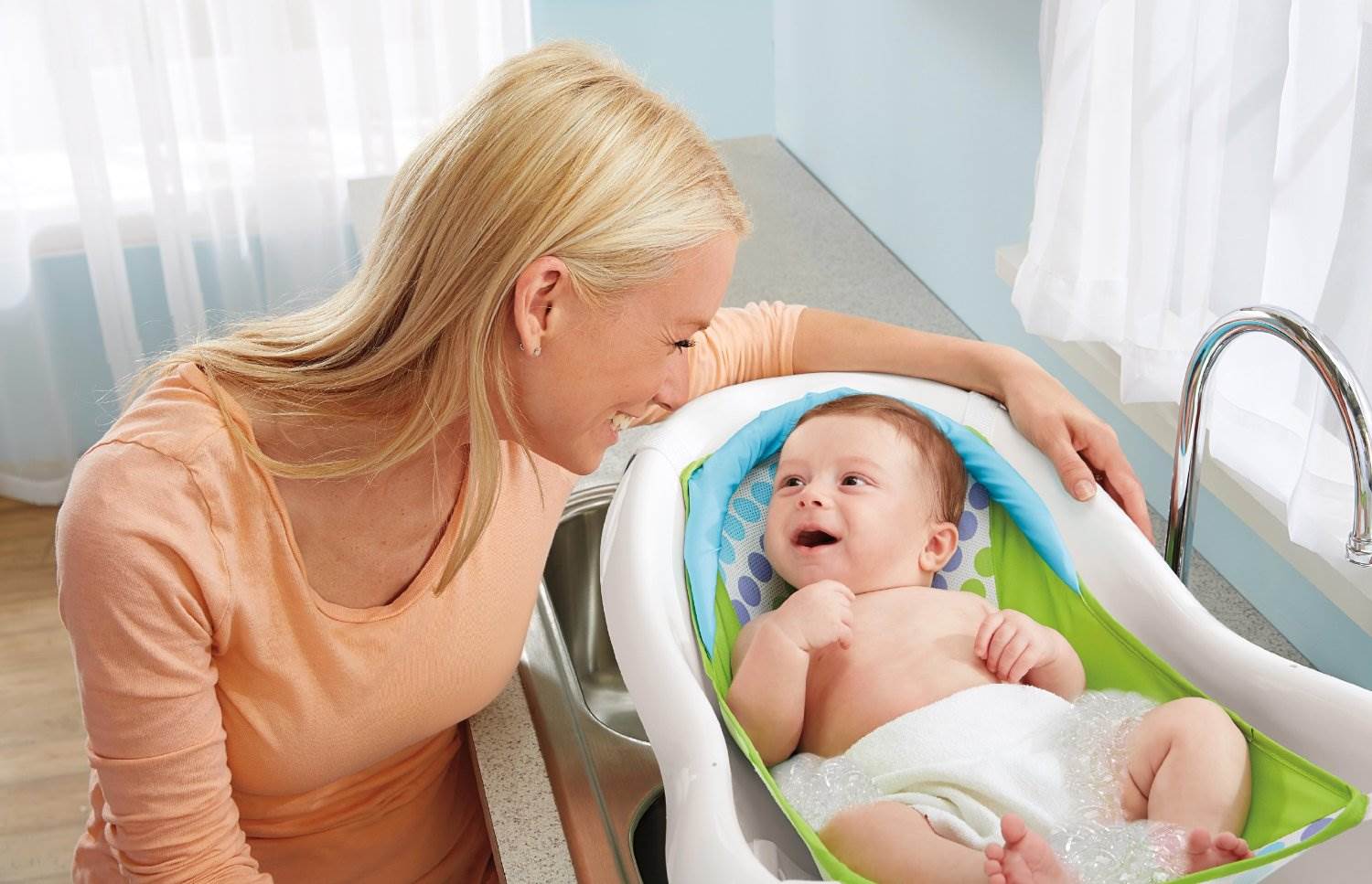 Fisher-Price 4-in-1 Grow-with-Me Sling N Seat Baby Bathing Tub | BDY86
