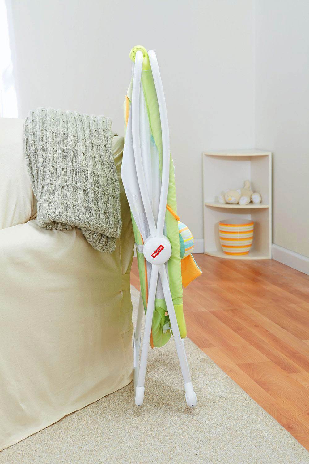 Fisher Price X7757 Rock with Me Portable Baby Infant Bassinet w/ Play Toy, Green