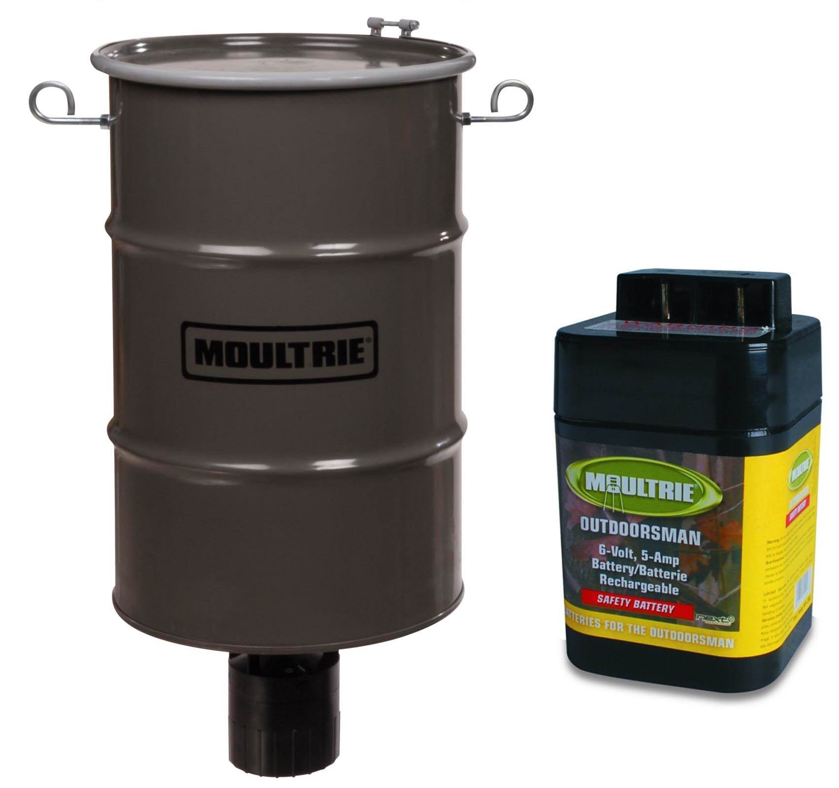 MOULTRIE 30 Gallon Pro-Hunter 360° Hanging Bucket Style Deer Feeder w/6V Battery