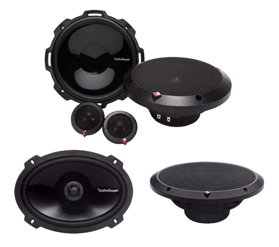 2) Rockford Fosgate P1675-S 6.75" 120W Components + 2) 6x9" 150W 2-Way Speakers