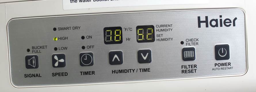 Haier DE45EK 45 Pint Portable Electronic Air Dehumidifier with LED (For Parts)