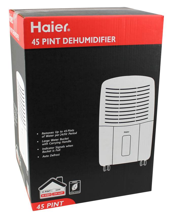 Haier DE45EK 45 Pint Portable Electronic Air Dehumidifier with LED (For Parts)