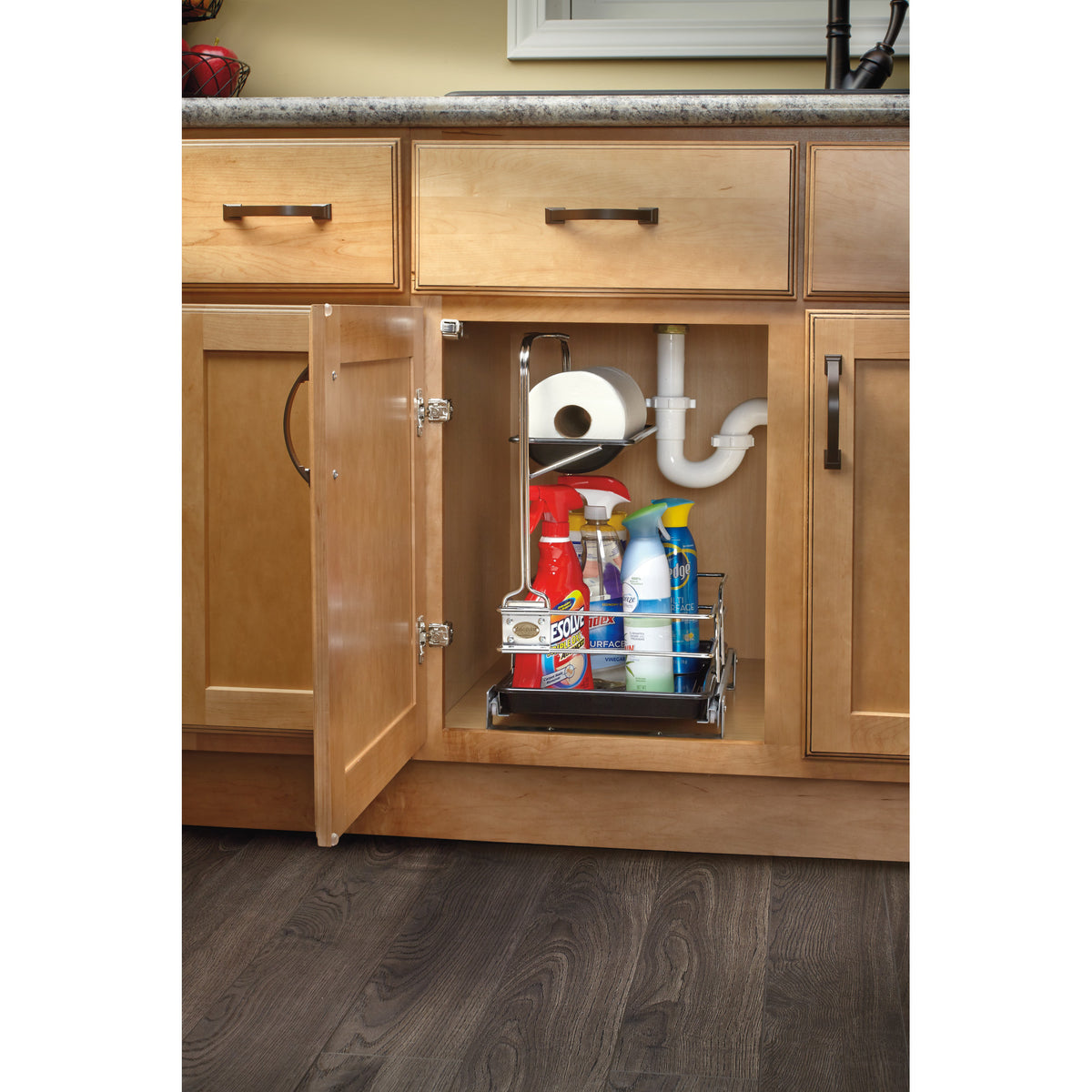 Rev-A-Shelf 544-10C-1 Undersink Base Cabinet Slide Out Cleaning Caddy (Open Box)