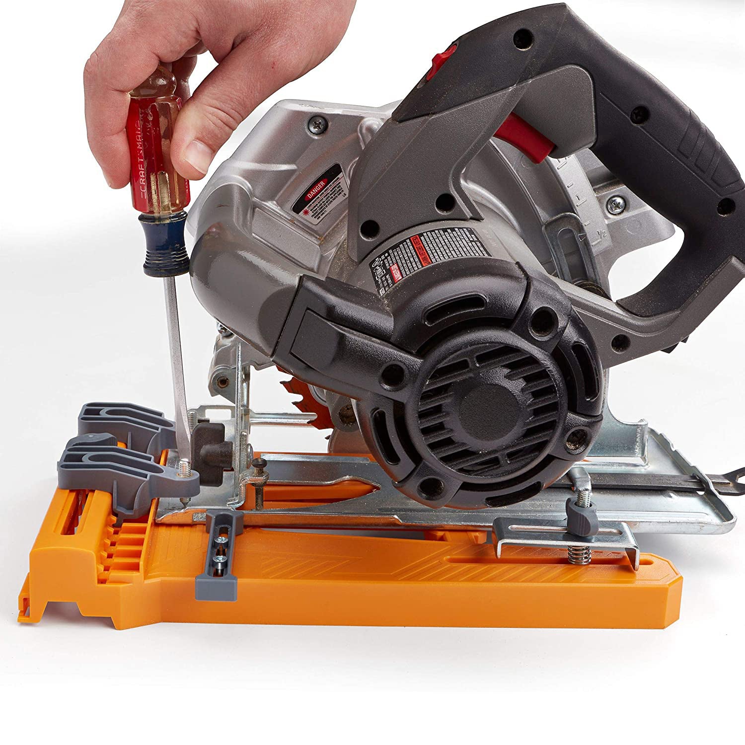 Bora Tool Circular Saw Sled Low Profile Clamp Edge Guide Plate, Orange(Open Box)