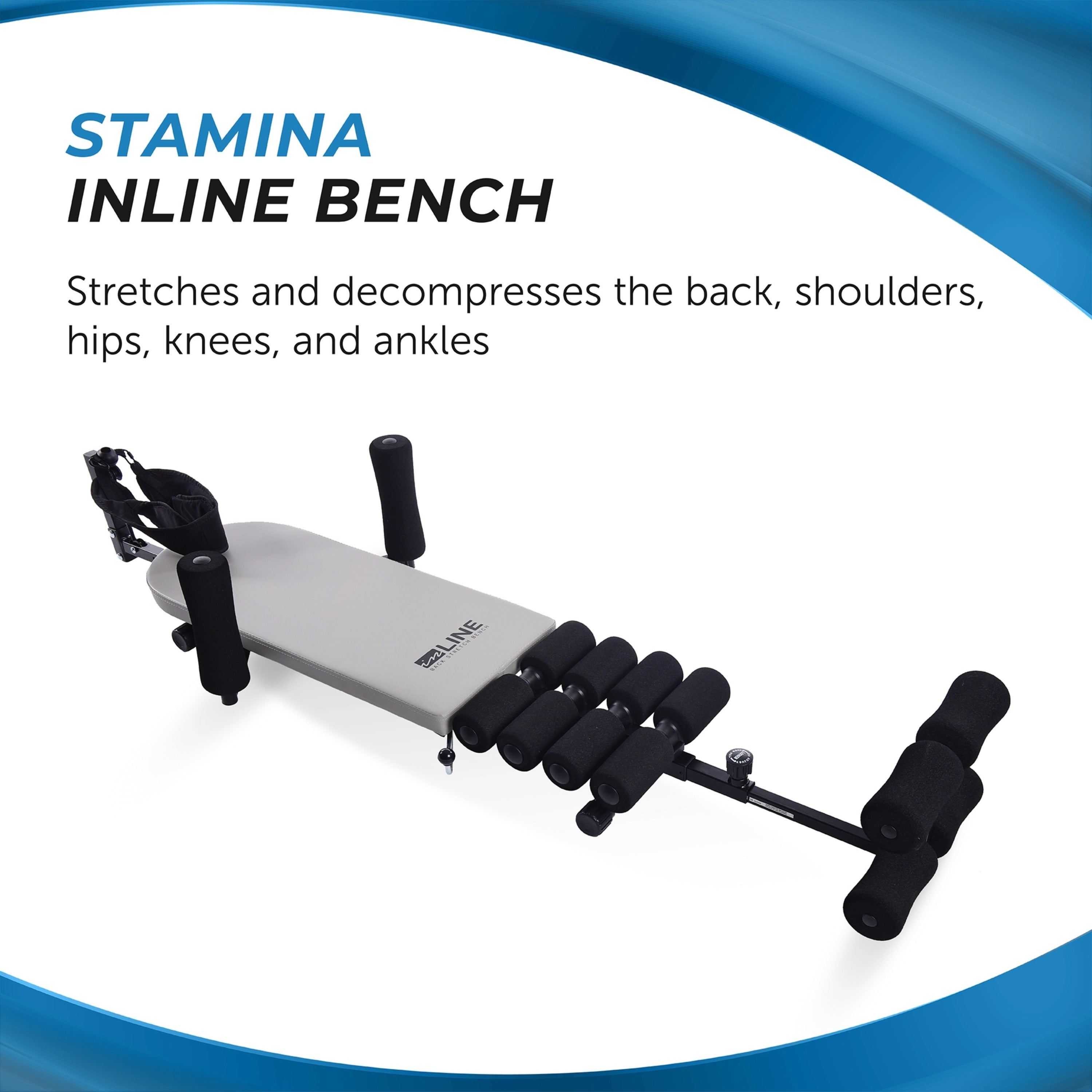 Stamina Products 55-1408 Inline Back Stretch Decompression Bench w/ Traction