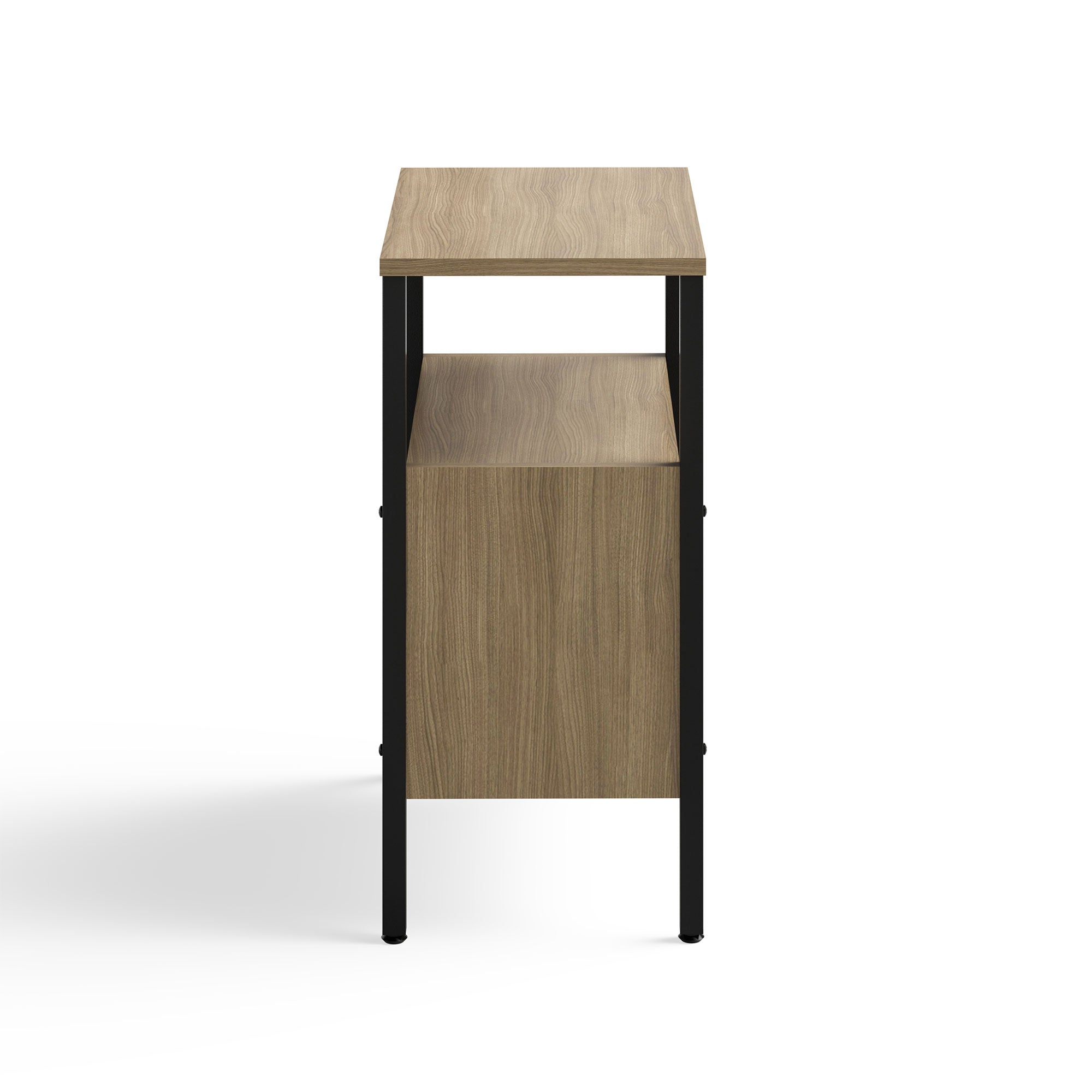Safco Simple Storage Space Saving Compartment Organizer Display Stand, Neowalnut