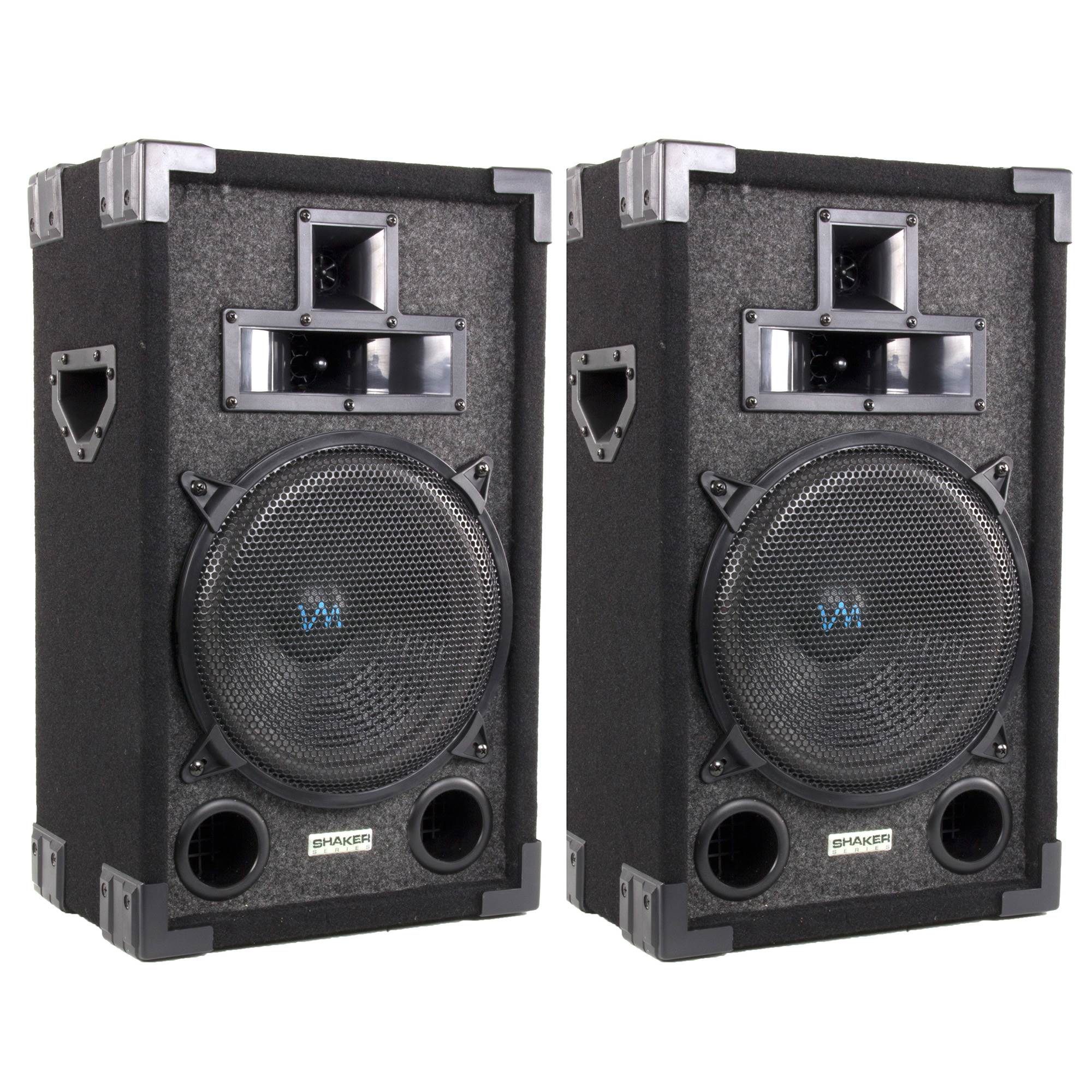 VM Audio VAS310P 1200 Watt 3 Way 10" DJ Passive Loud Speaker System PAIR - Used