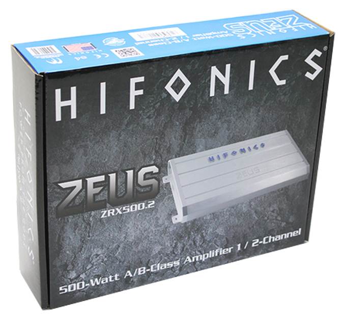 New Hifonics ZEUS ZRX500.2 500W 2 Channel Car Amplifier Power Stereo Amp ZRX5002