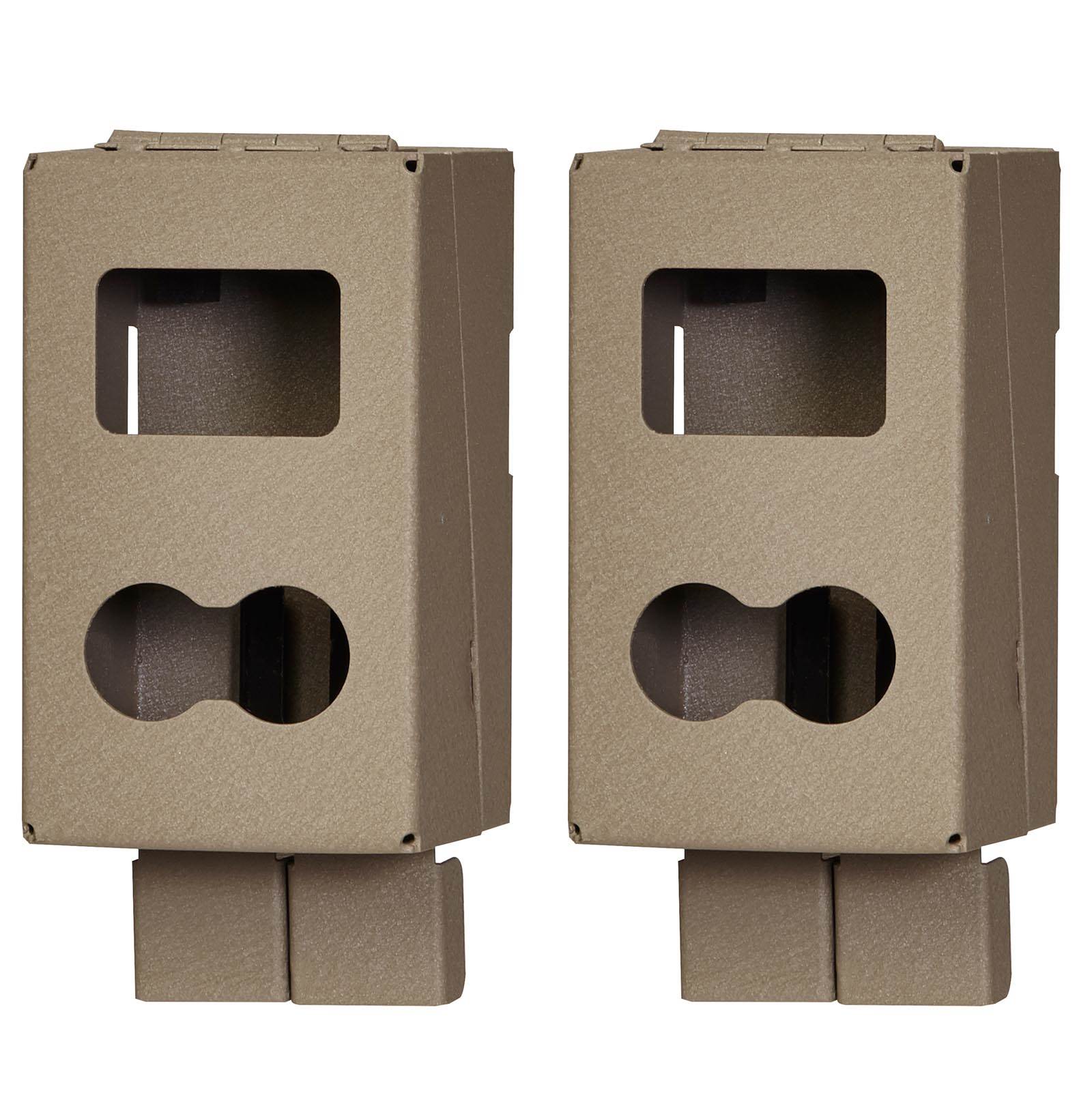 (2) CUDDEBACK CuddeSafe 3327 C & E Series Game Trail Camera Metal Security Cases