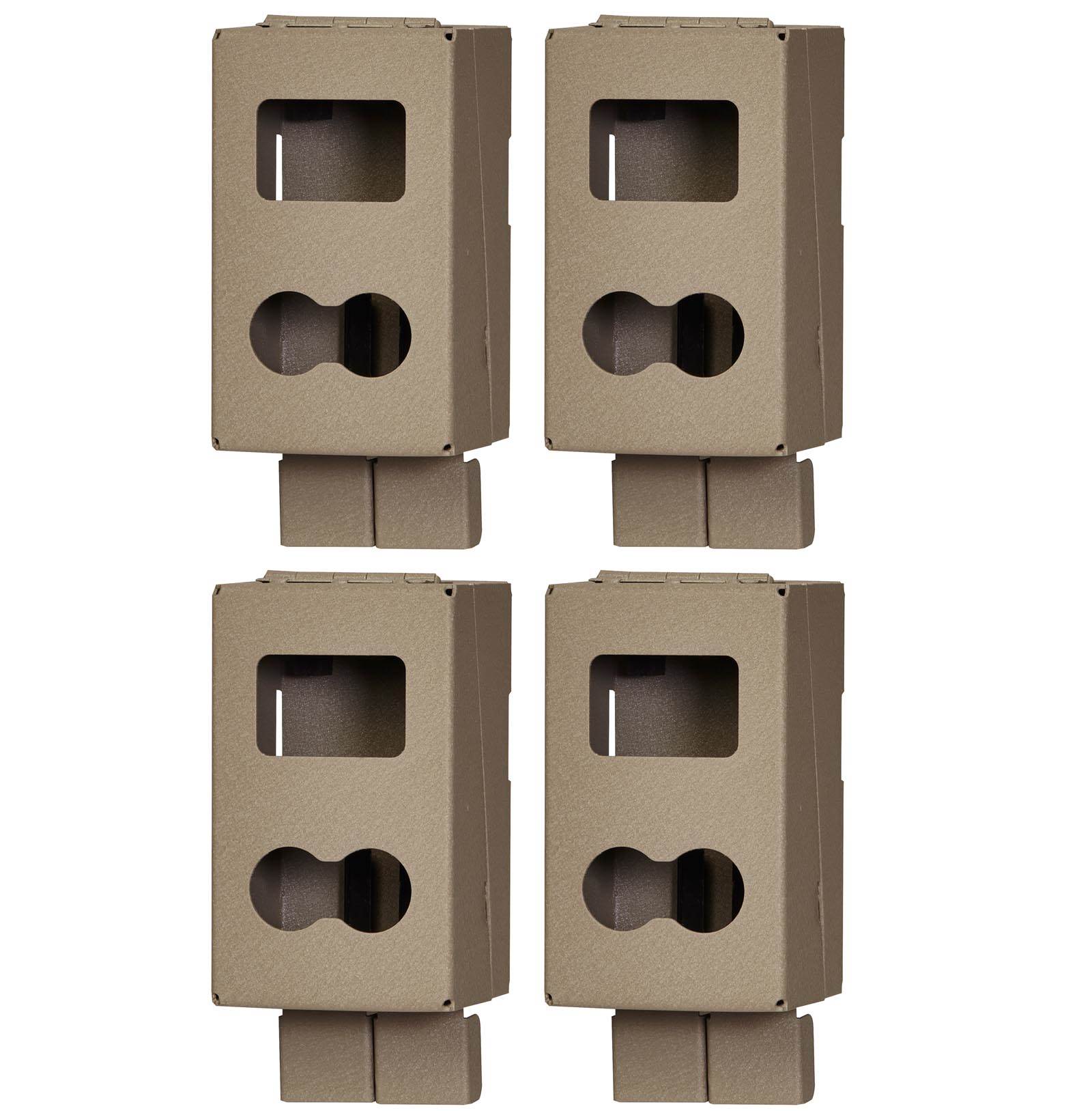 (4) CUDDEBACK CuddeSafe 3327 C & E Series Game Trail Camera Metal Security Cases