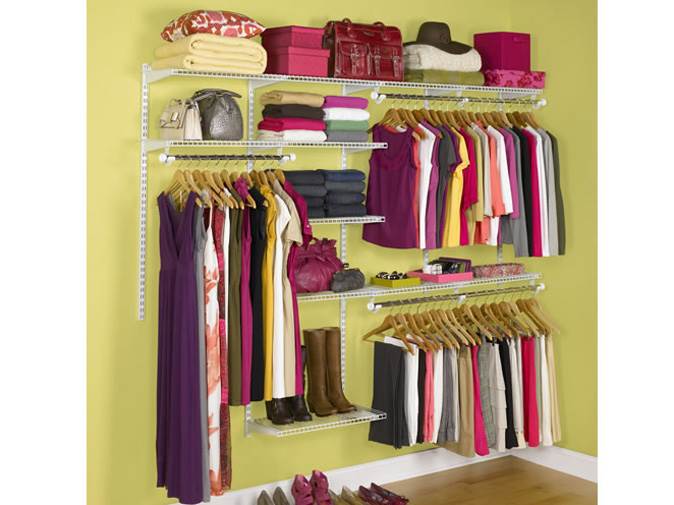 Rubbermaid Custom Closet Organizer 4-8' Deluxe Kit - White (Open Box)