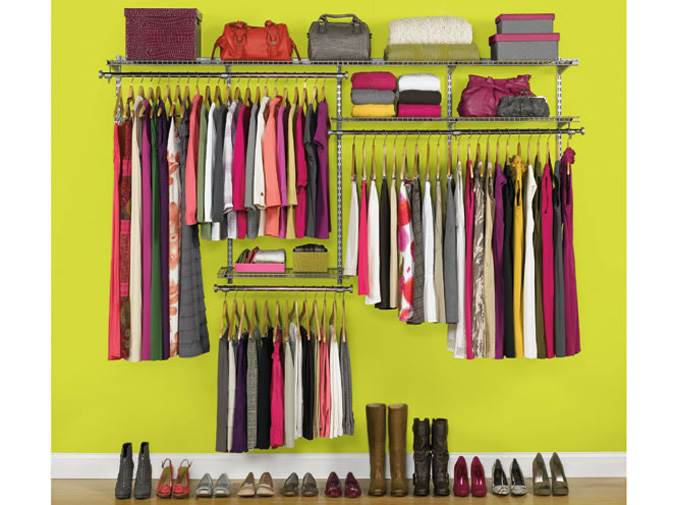 Rubbermaid Configurations Custom Closet Organizer 4'-8' Kit - Titanium | 3G59