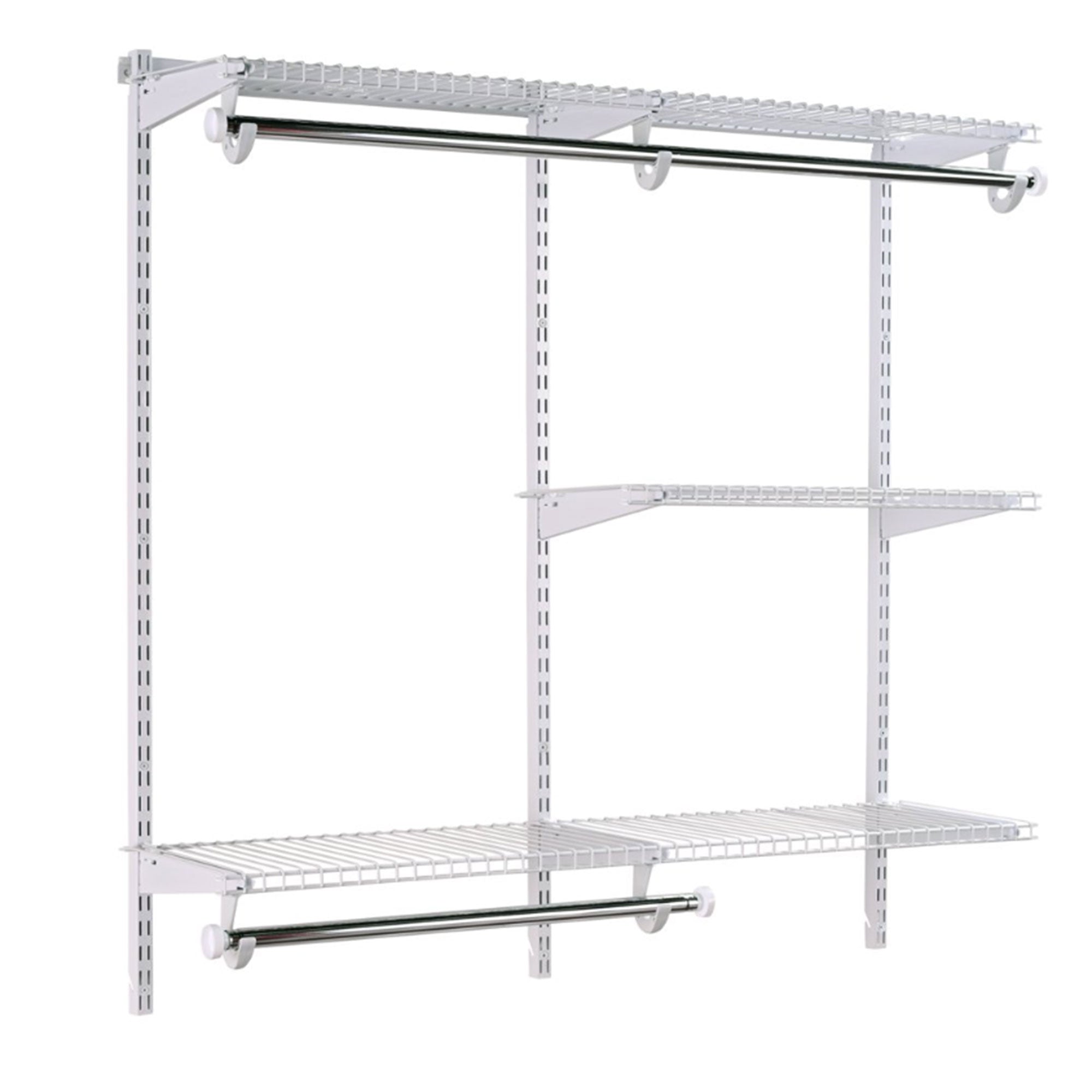 Rubbermaid Configurations 4-8 Feet Custom DIY Closet Organizer Kit, White - VMInnovations
