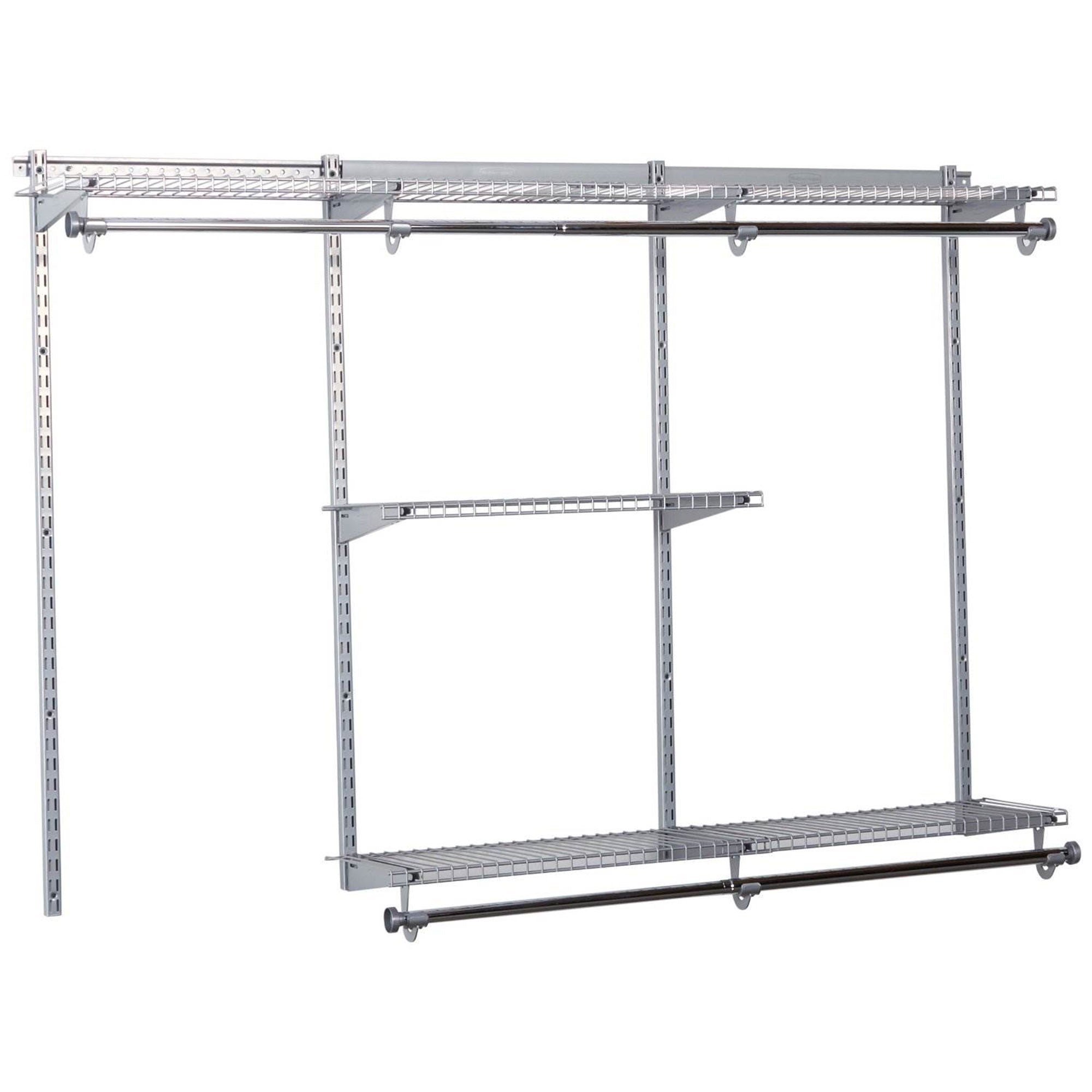 Rubbermaid Configurations Custom Closet Organizer 3'-6' Kit Titanium (Open Box) - VMInnovations