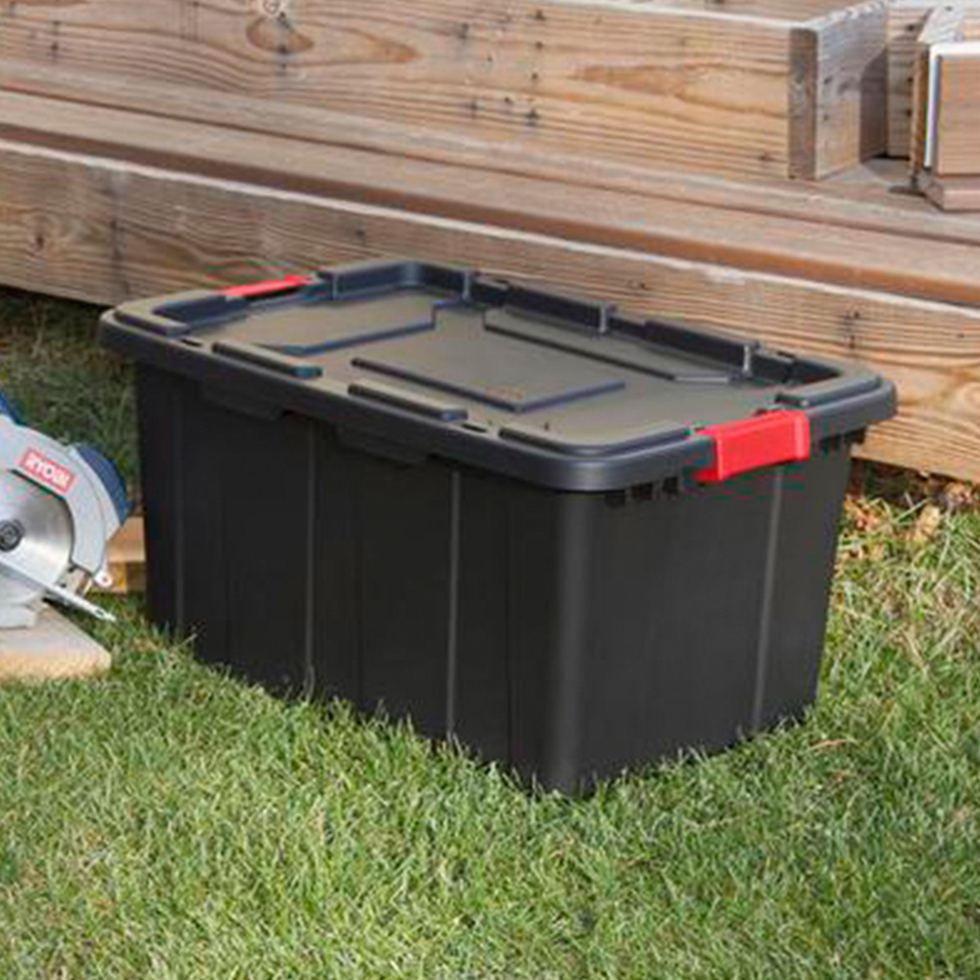 Sterilite 27-Gal Durable Industrial Tote w/Red Latches (Open Box)