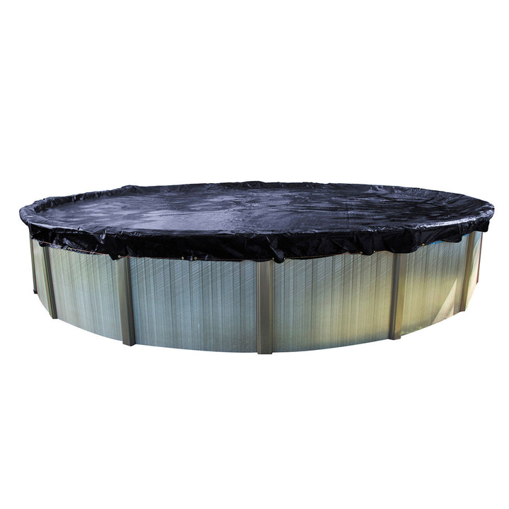 Swimline 24 Ft Round Above Ground Winter Pool Cover w/ 4'x8' Closing Air Pillow - VMInnovations