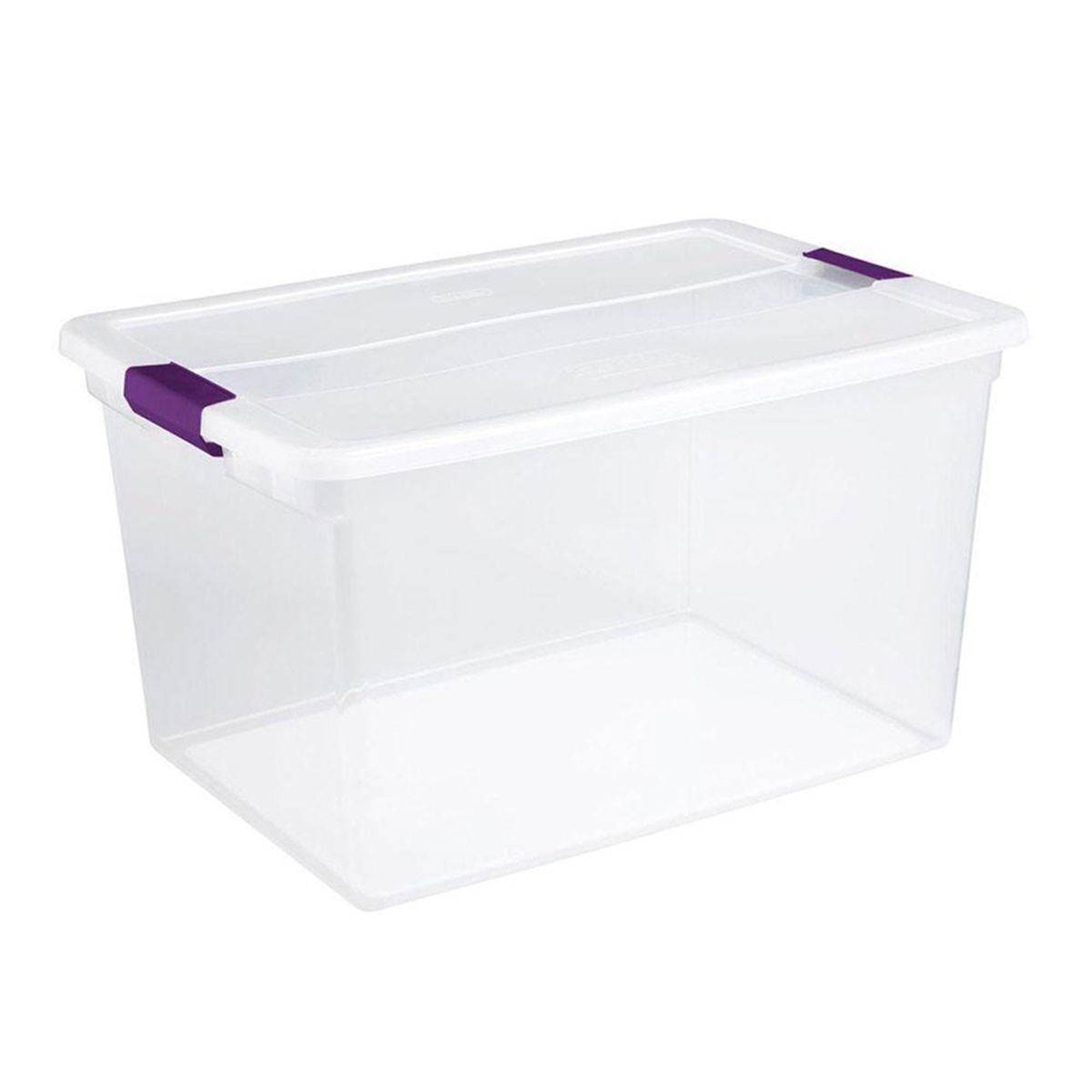 Sterilite 66 Quart Latch Lid Tote, 6 Pack, and 27 Quart Latch Lid Tote, 6 Pack - VMInnovations