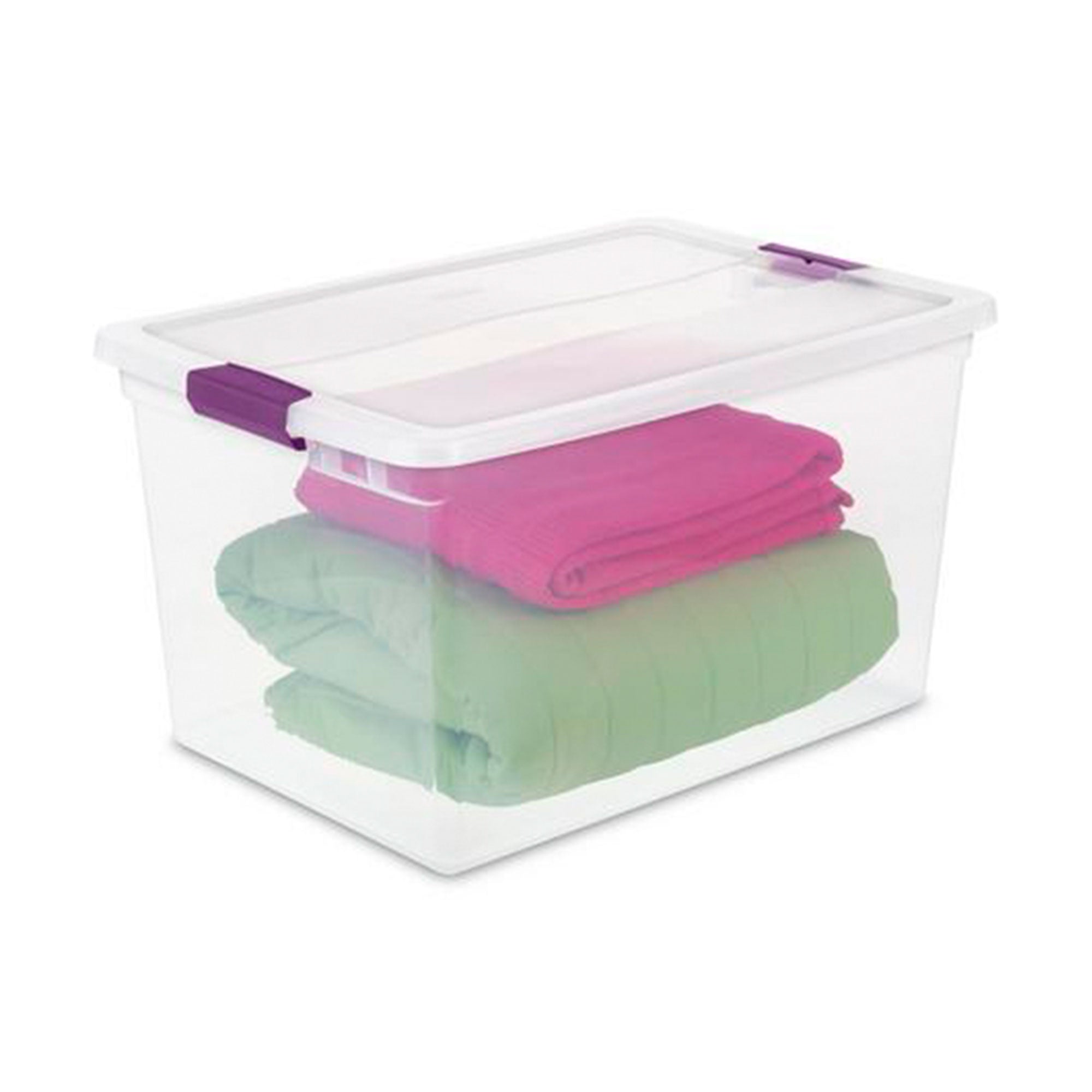 Sterilite 66 Quart Latch Lid Tote, 6 Pack, and 27 Quart Latch Lid Tote, 6 Pack - VMInnovations