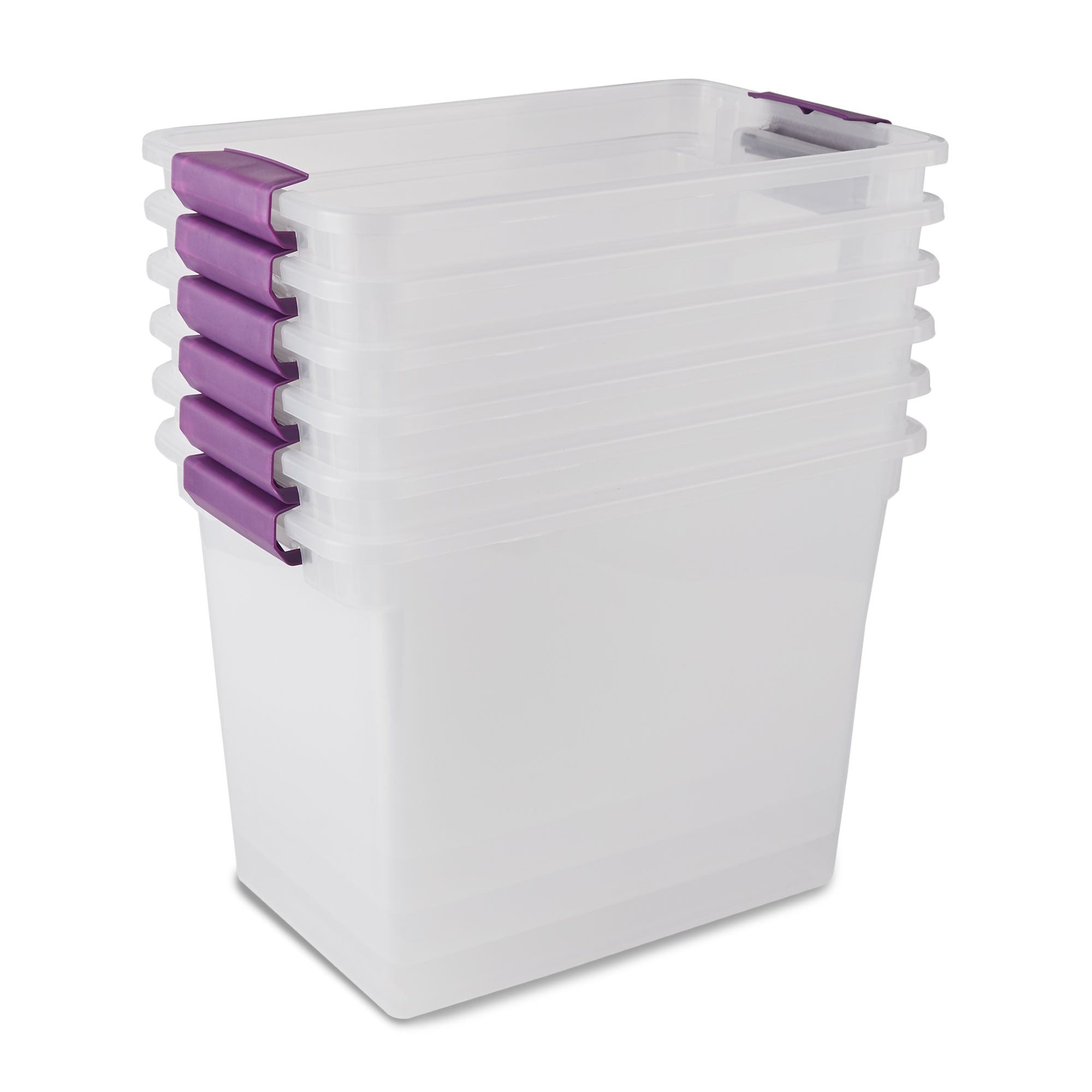 Sterilite 27 Qt ClearView Latch Storage Stackable Bin with Latching Lid, 1 Pack - VMInnovations
