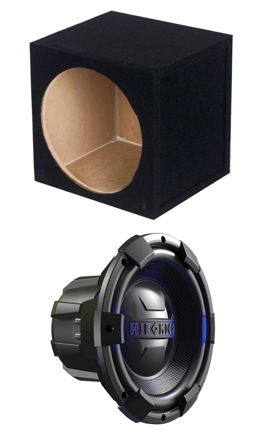 New Hifonics BRX12D4 12" 900 Watt DVC Car Subwoofer Sub + Single Sealed Sub Box