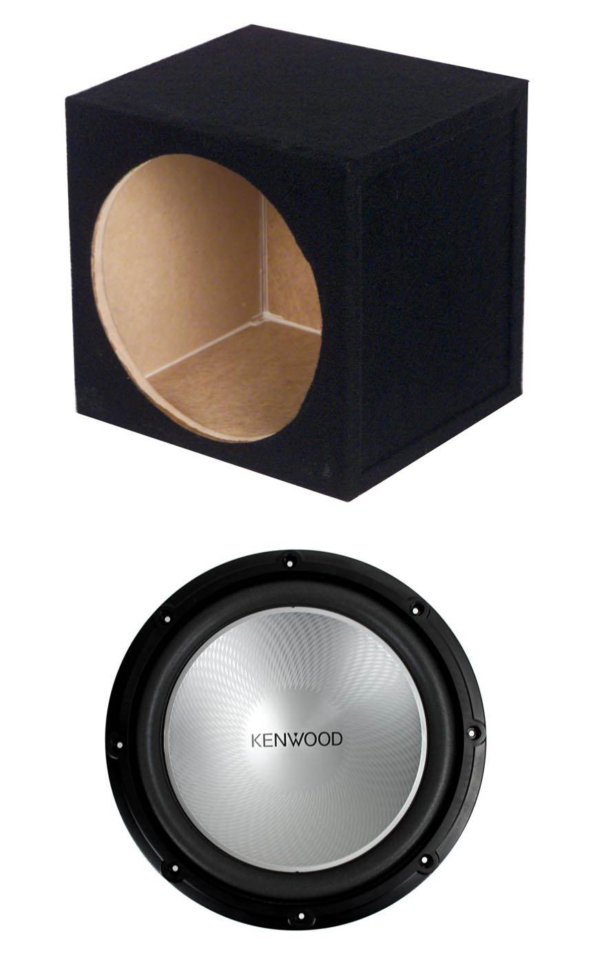 Kenwood KFC-W12PS 12" 1000 Watt Car Subwoofer KFCW12PS + Single Sealed Sub Box